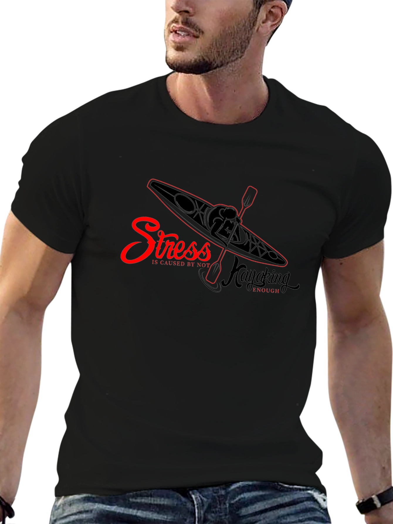 Kayaking Lovers T-Shirt: Stress Relief Design