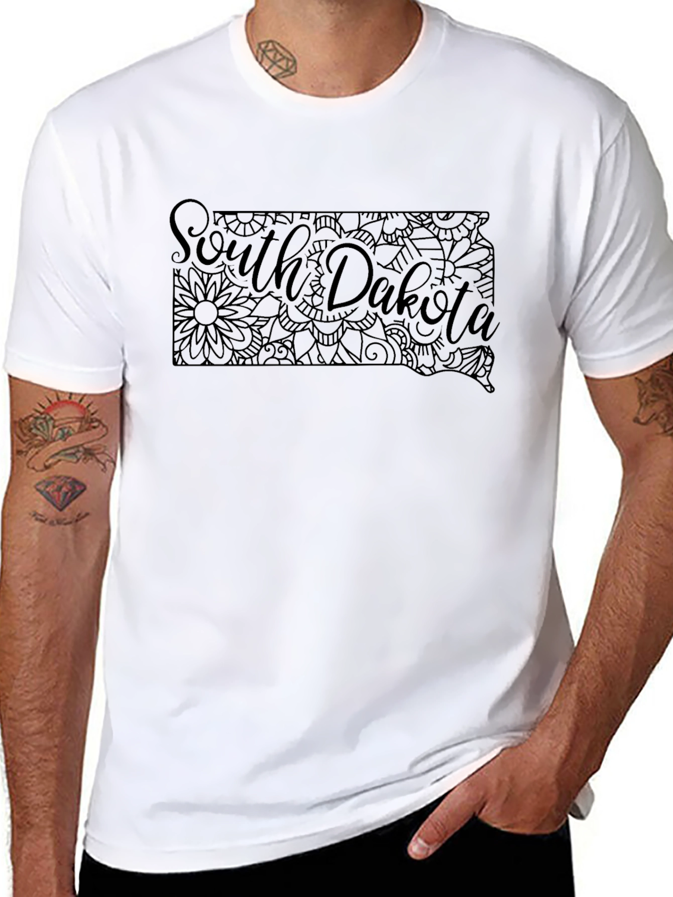 South Dakota State Map T-Shirt - Graphic Tee