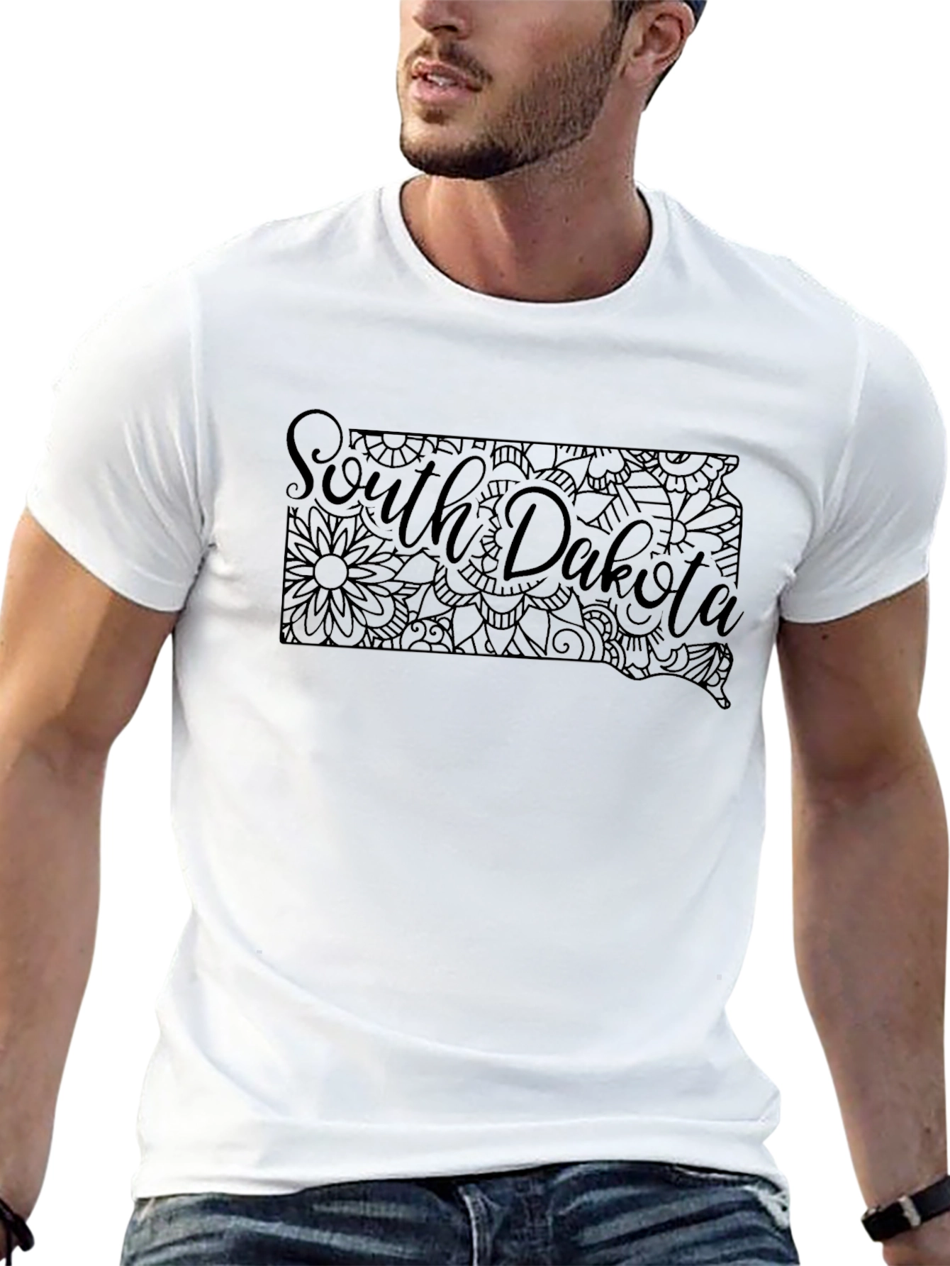 South Dakota State Map T-Shirt - Graphic Tee