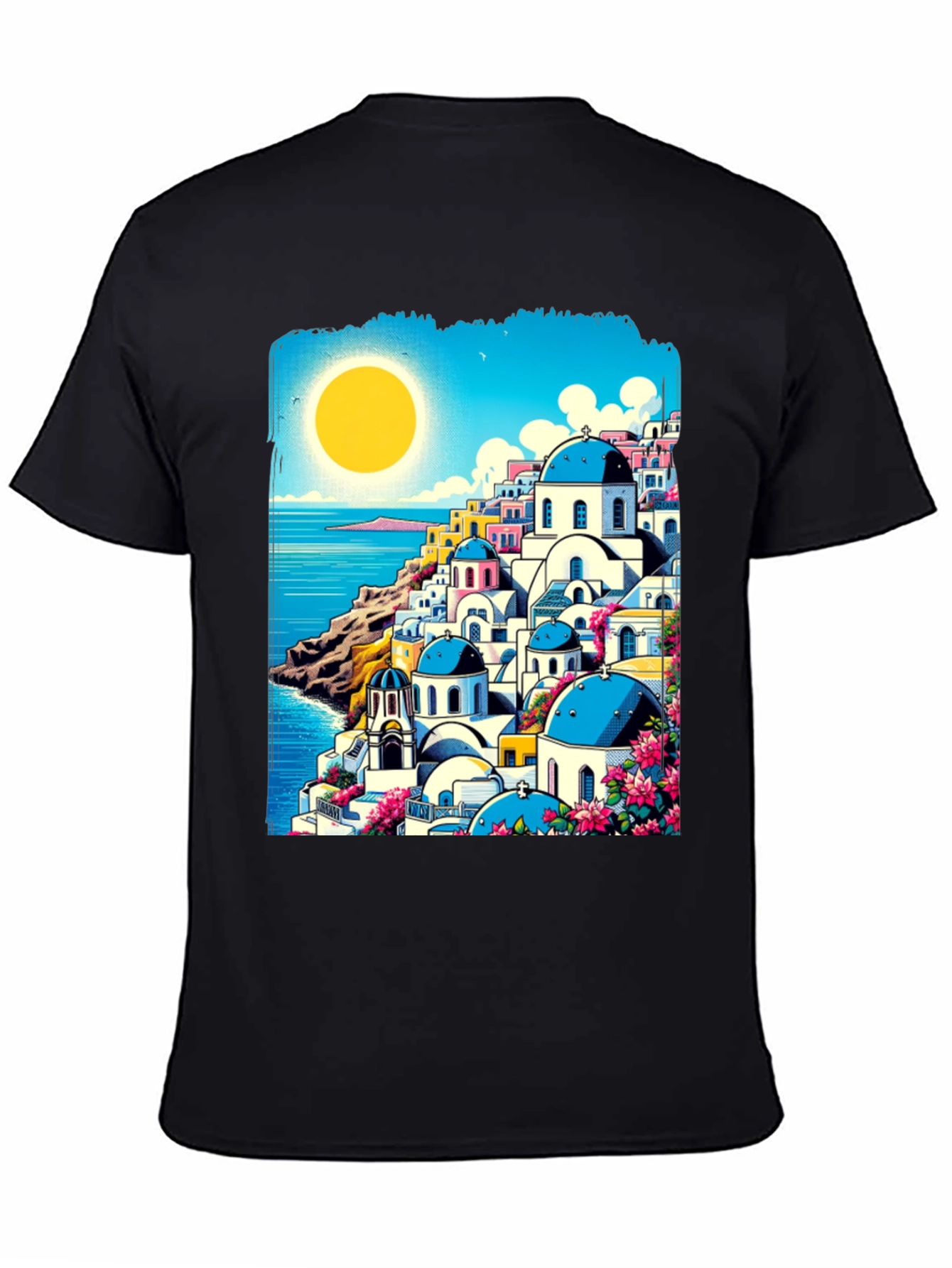 Santorini Sunset T-Shirt: Greek Island Style