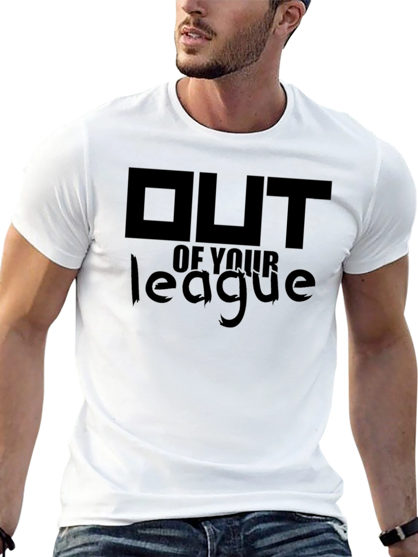 Out of Your League Black Graphic Tee
