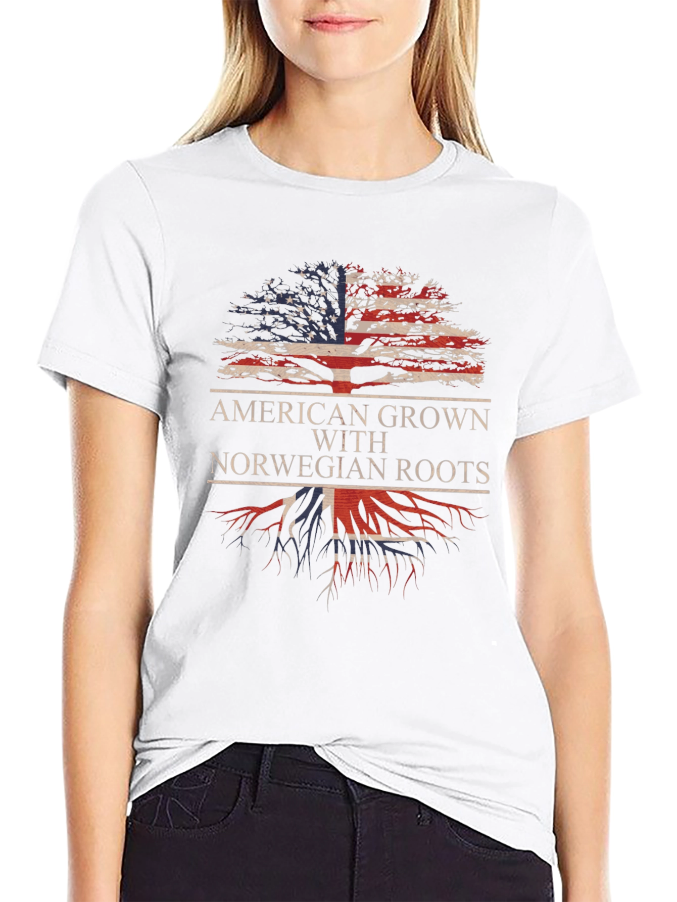American Grown with Norwegian Roots T-Shirt