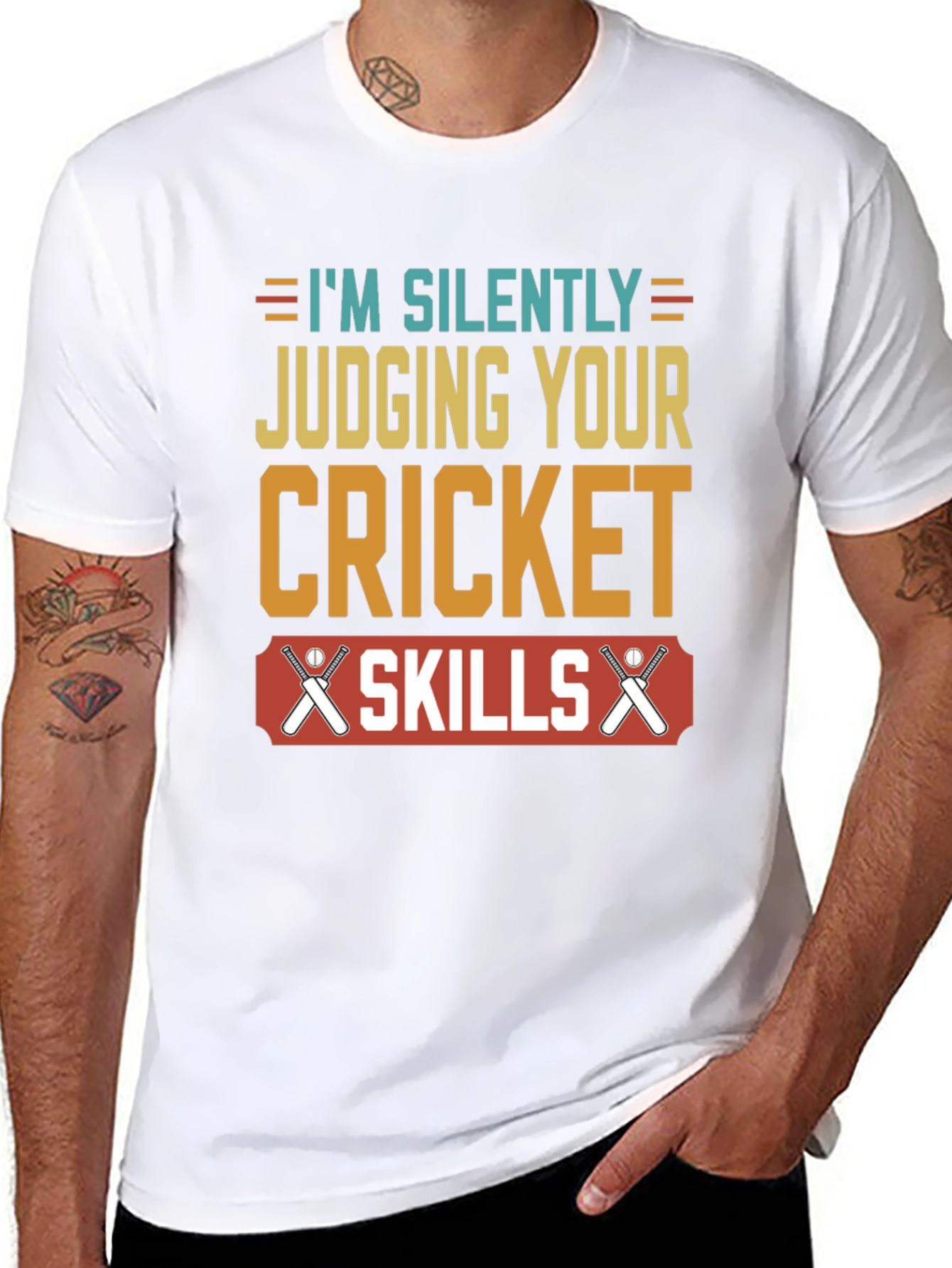 Cricket Skills T-Shirt - Silently Judging You