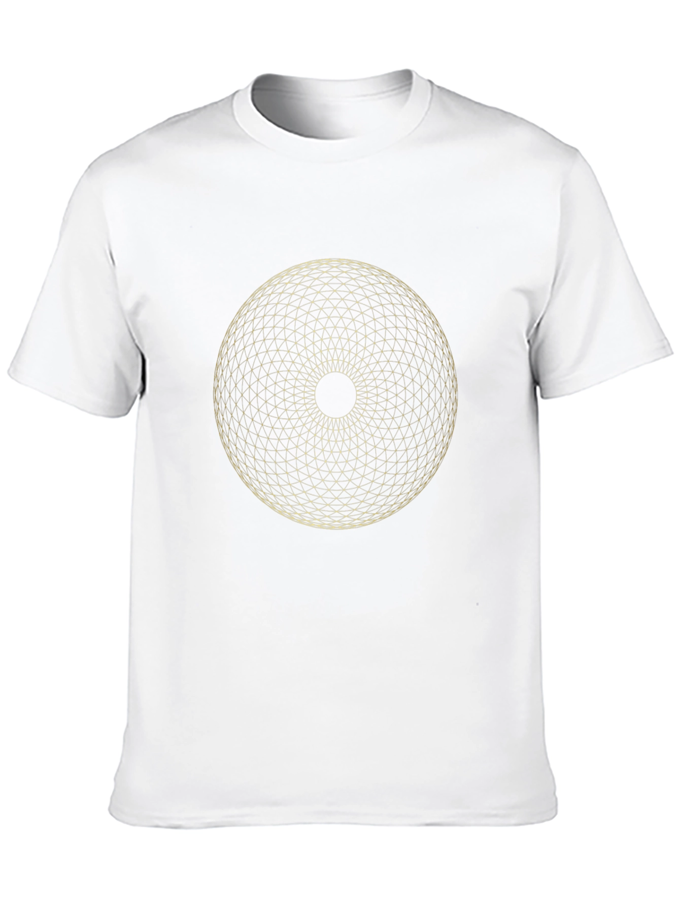 Geometric Orb Graphic Tee - Black Cotton T-Shirt