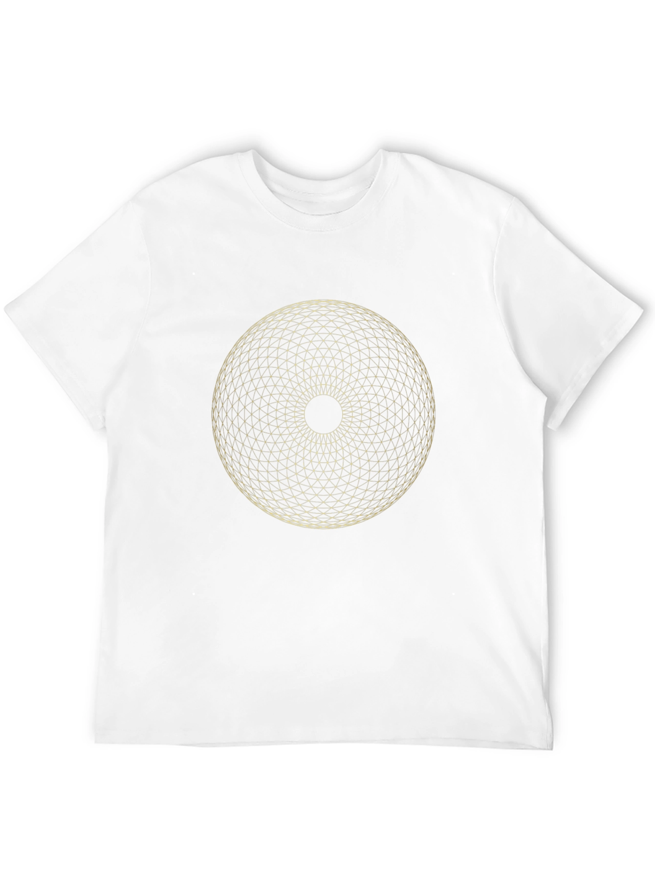 Geometric Orb Graphic Tee - Black Cotton T-Shirt