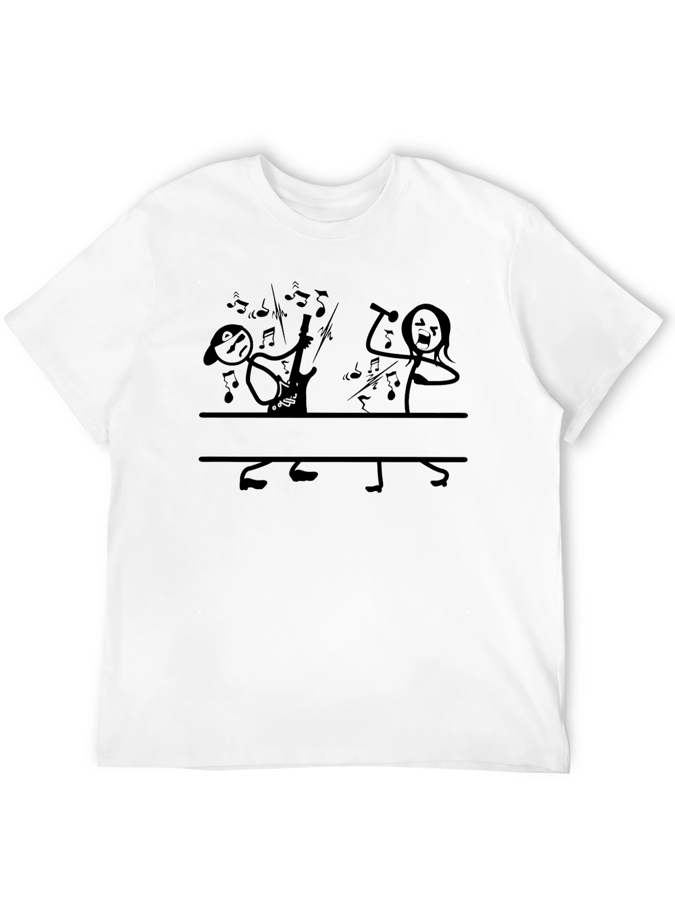 Stick Figure Band Graphic T-Shirt