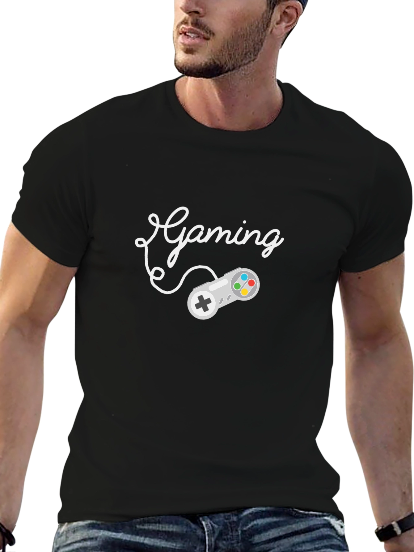 Gaming Controller Graphic Tee - Black