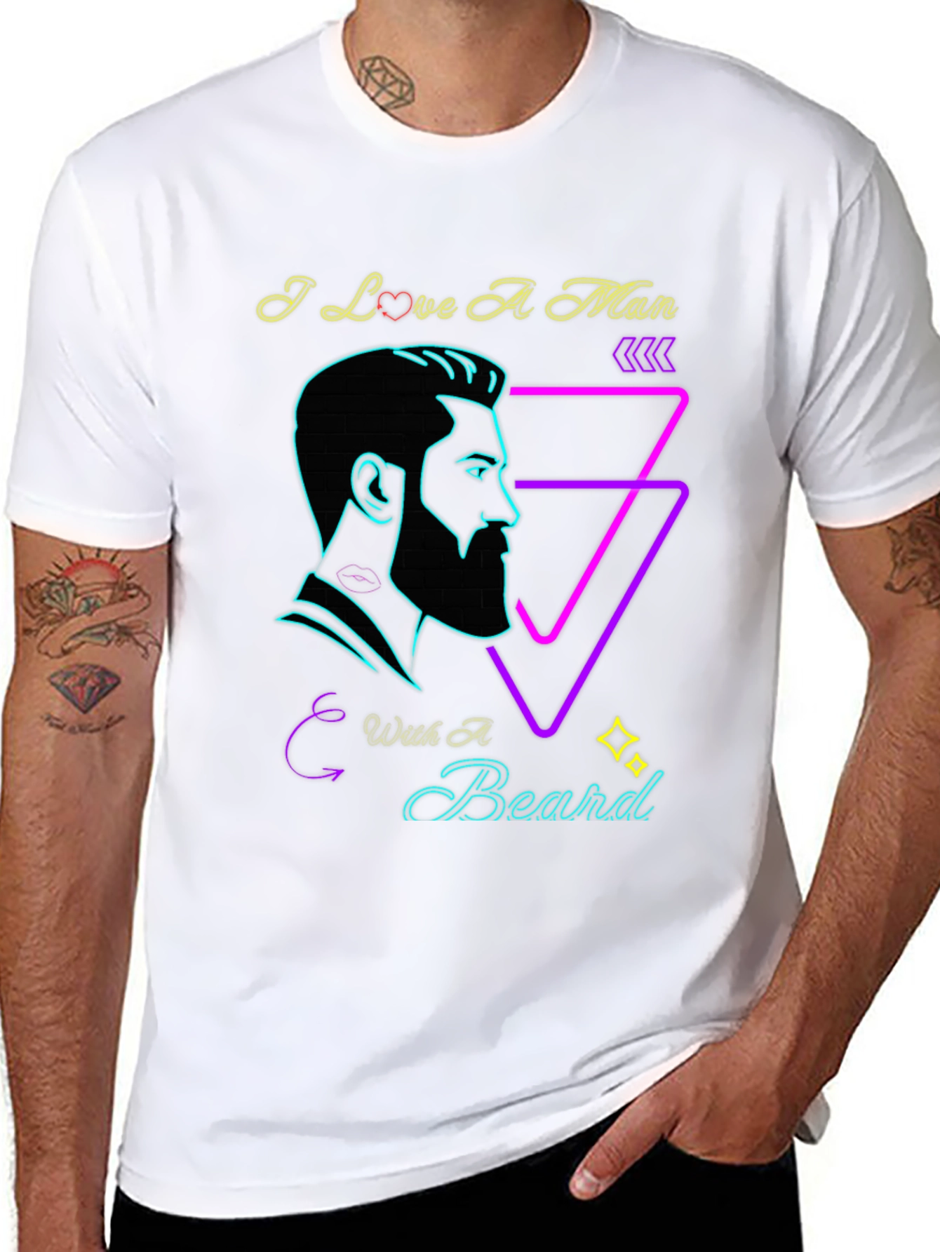 I Love A Man With A Beard Graphic Tee