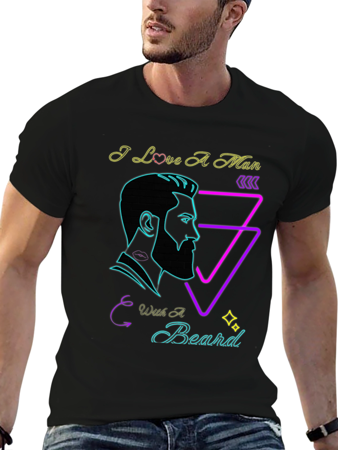 I Love A Man With A Beard Graphic Tee