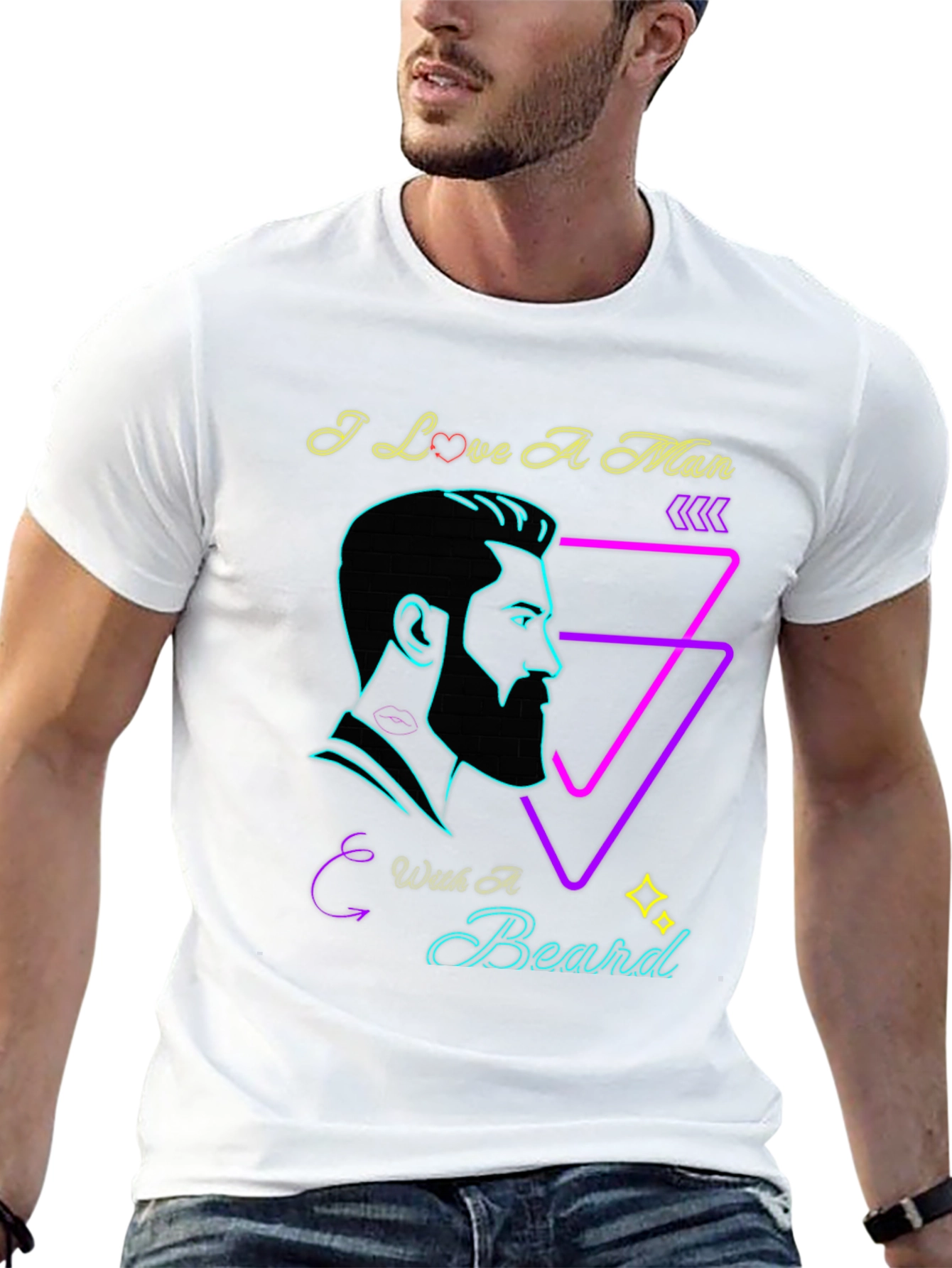 I Love A Man With A Beard Graphic Tee