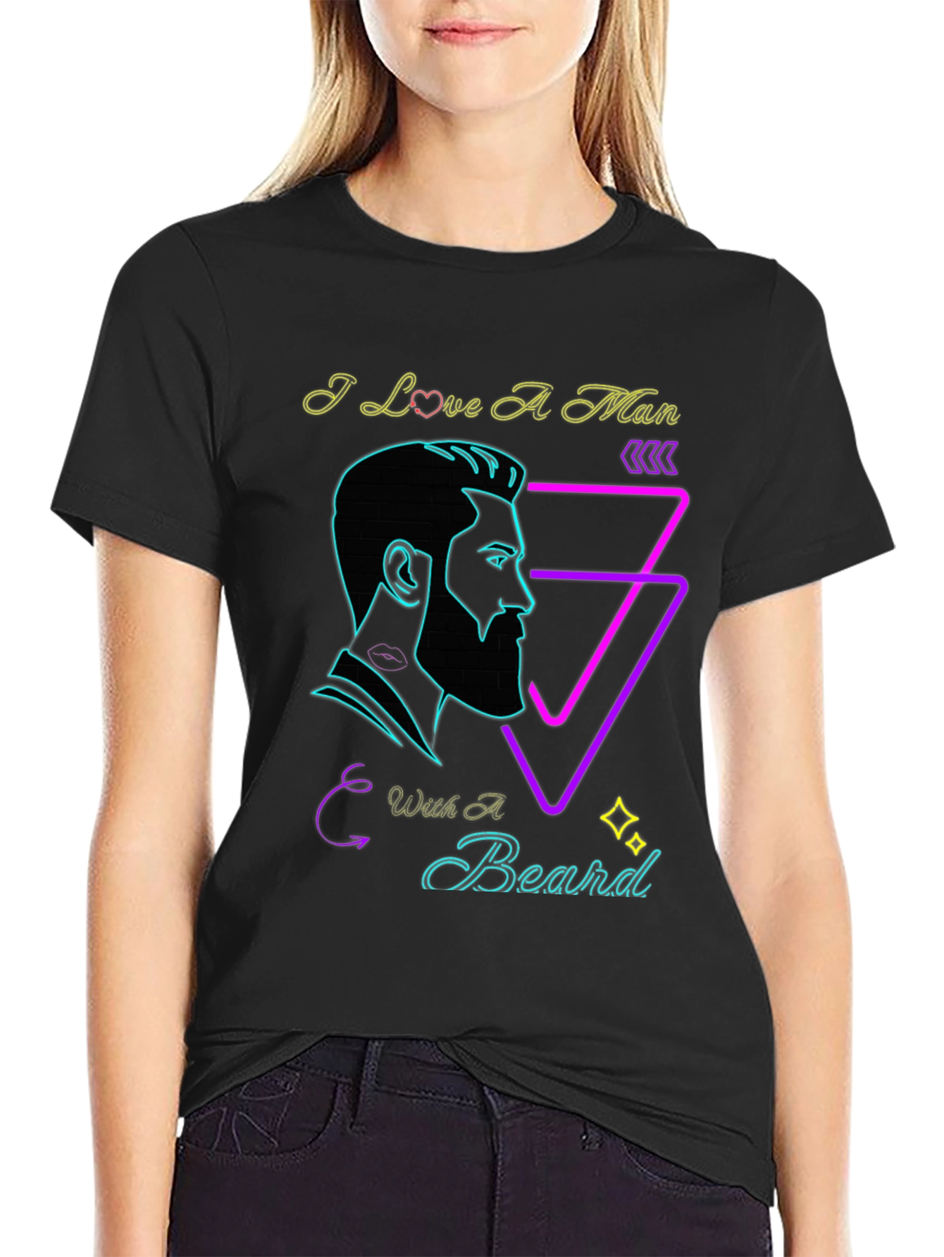 I Love A Man With A Beard Graphic Tee