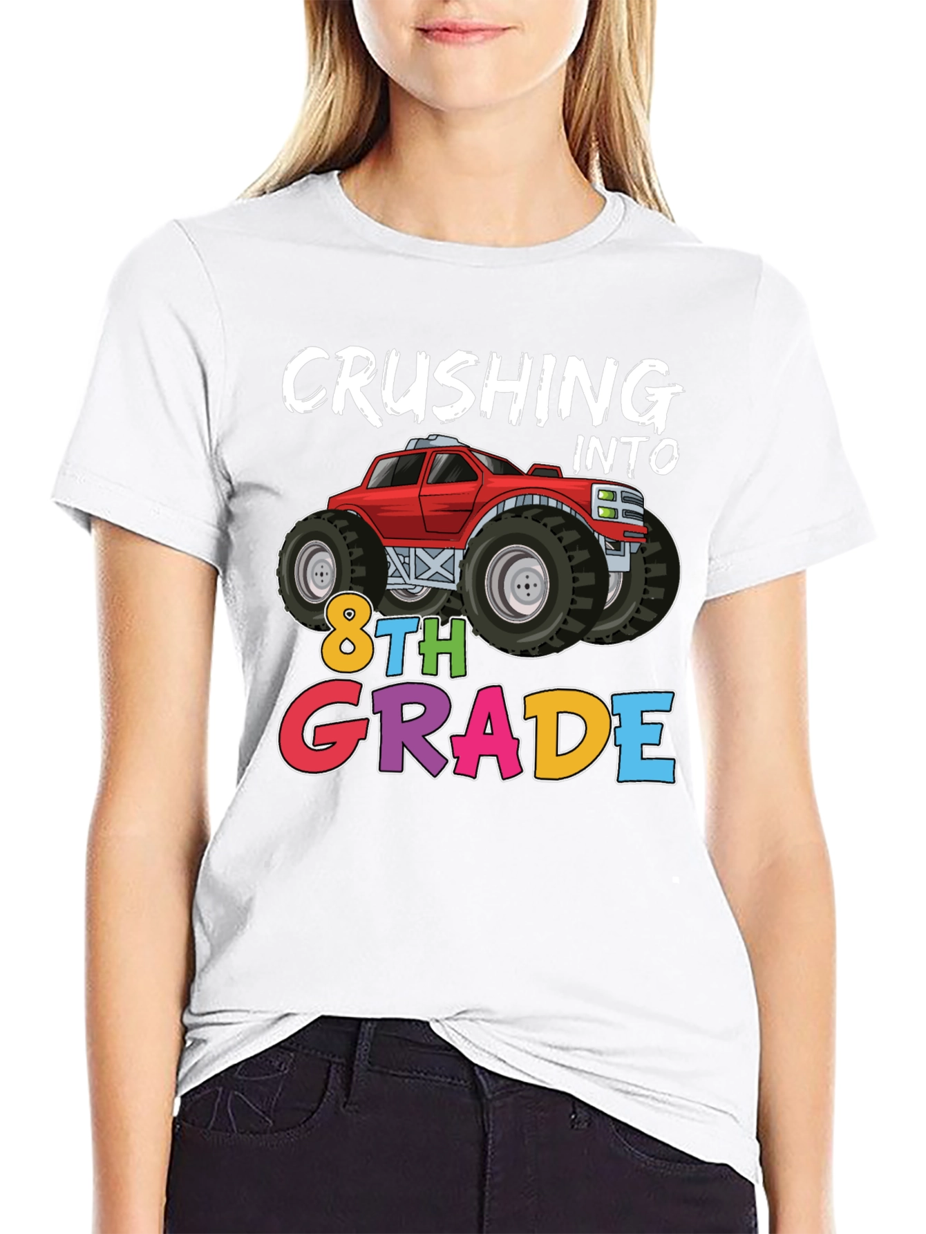 Crushing Into 8th Grade Monster Truck T-Shirt