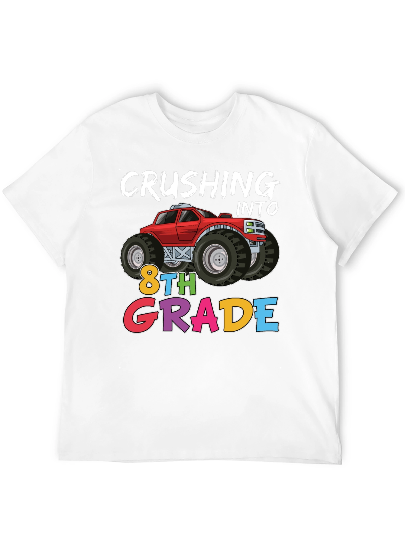 Crushing Into 8th Grade Monster Truck T-Shirt