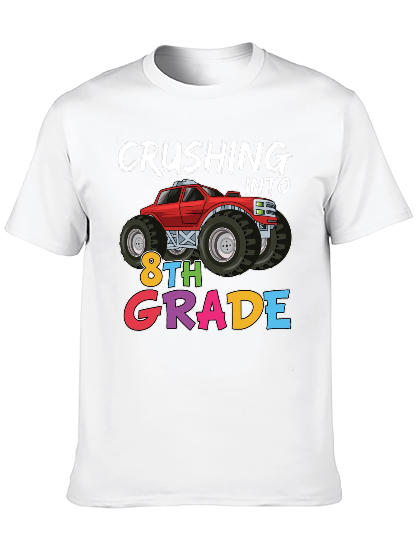 Crushing Into 8th Grade Monster Truck T-Shirt