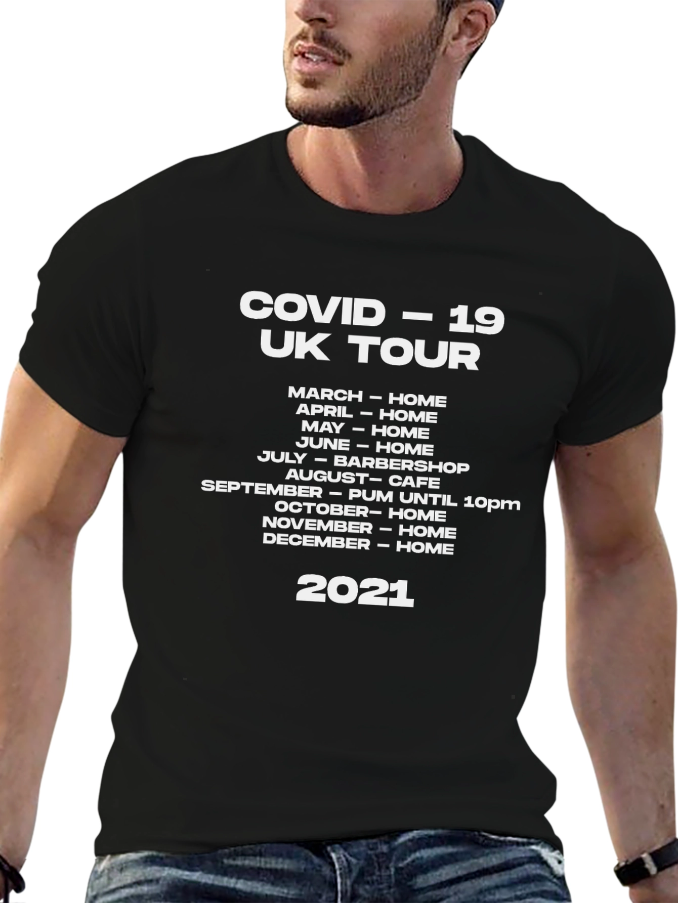 COVID-19 UK Tour 2021 T-Shirt Funny Quarantine Tee