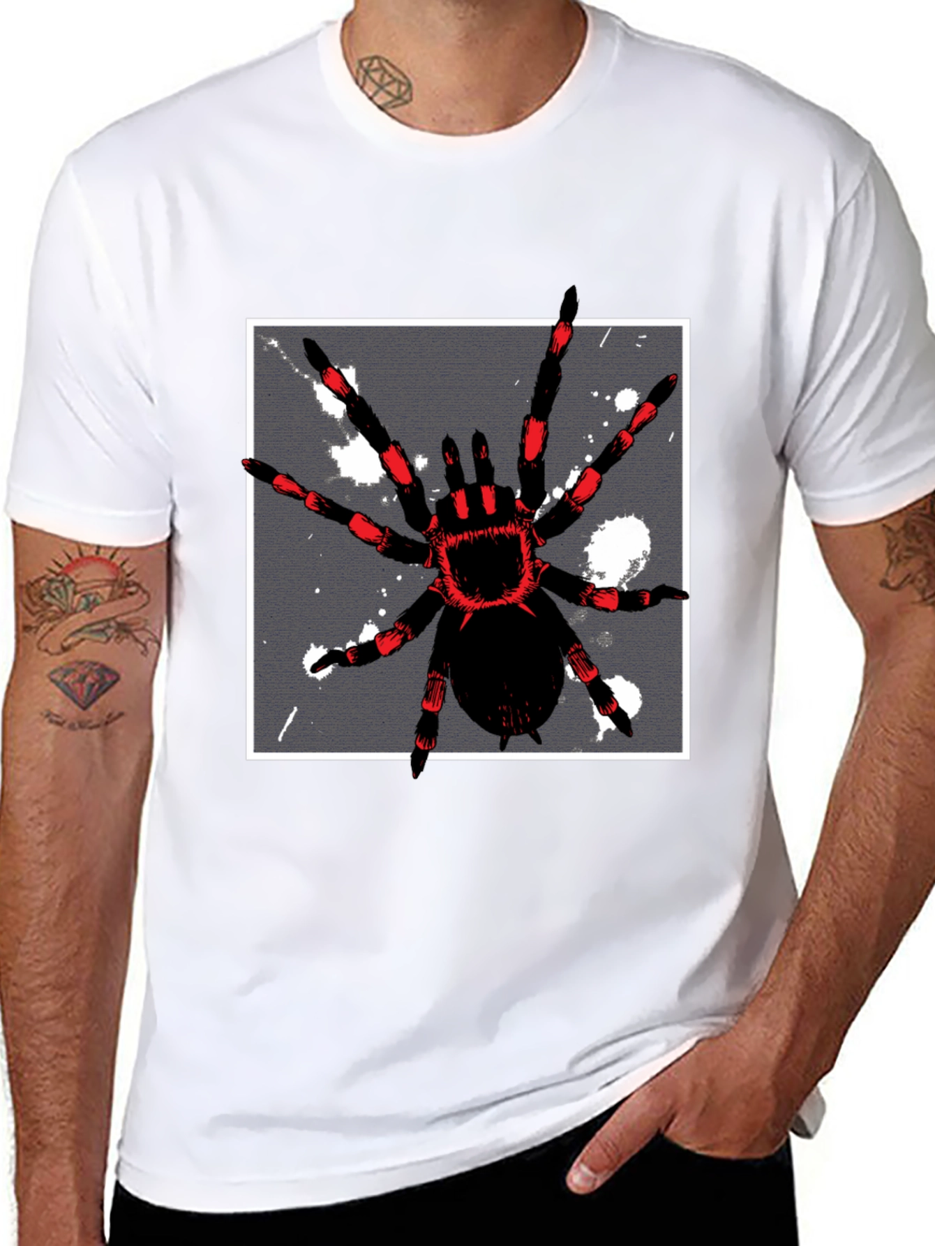 Spider Graphic Tee - Mens Black T-Shirt