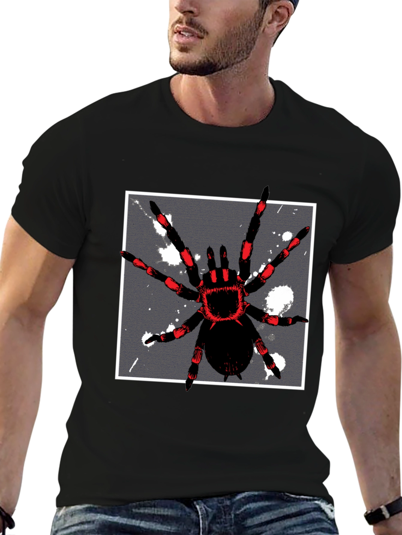 Spider Graphic Tee - Mens Black T-Shirt