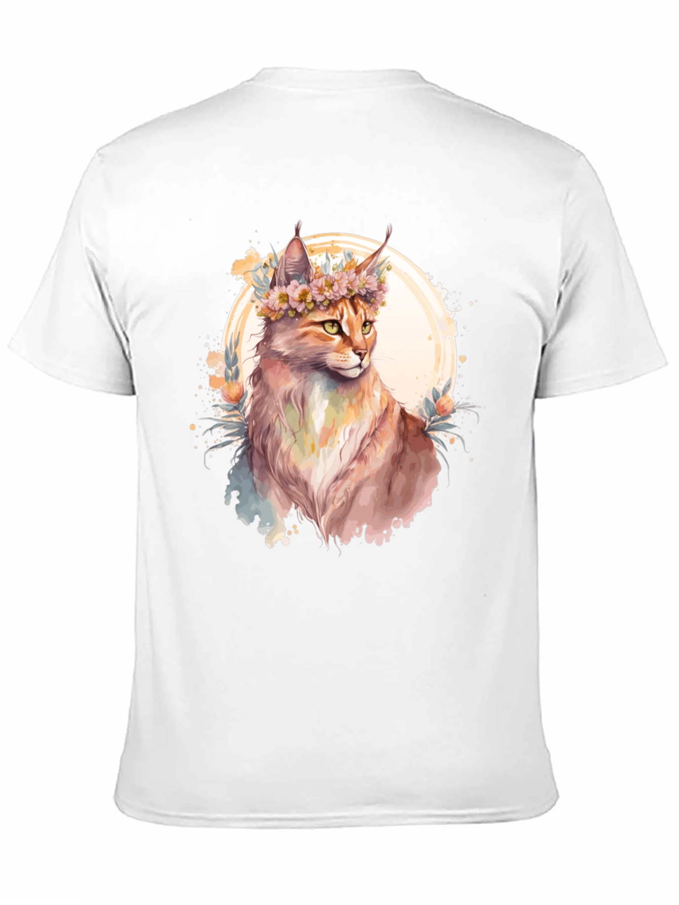 Floral Crown Cat Graphic Tee