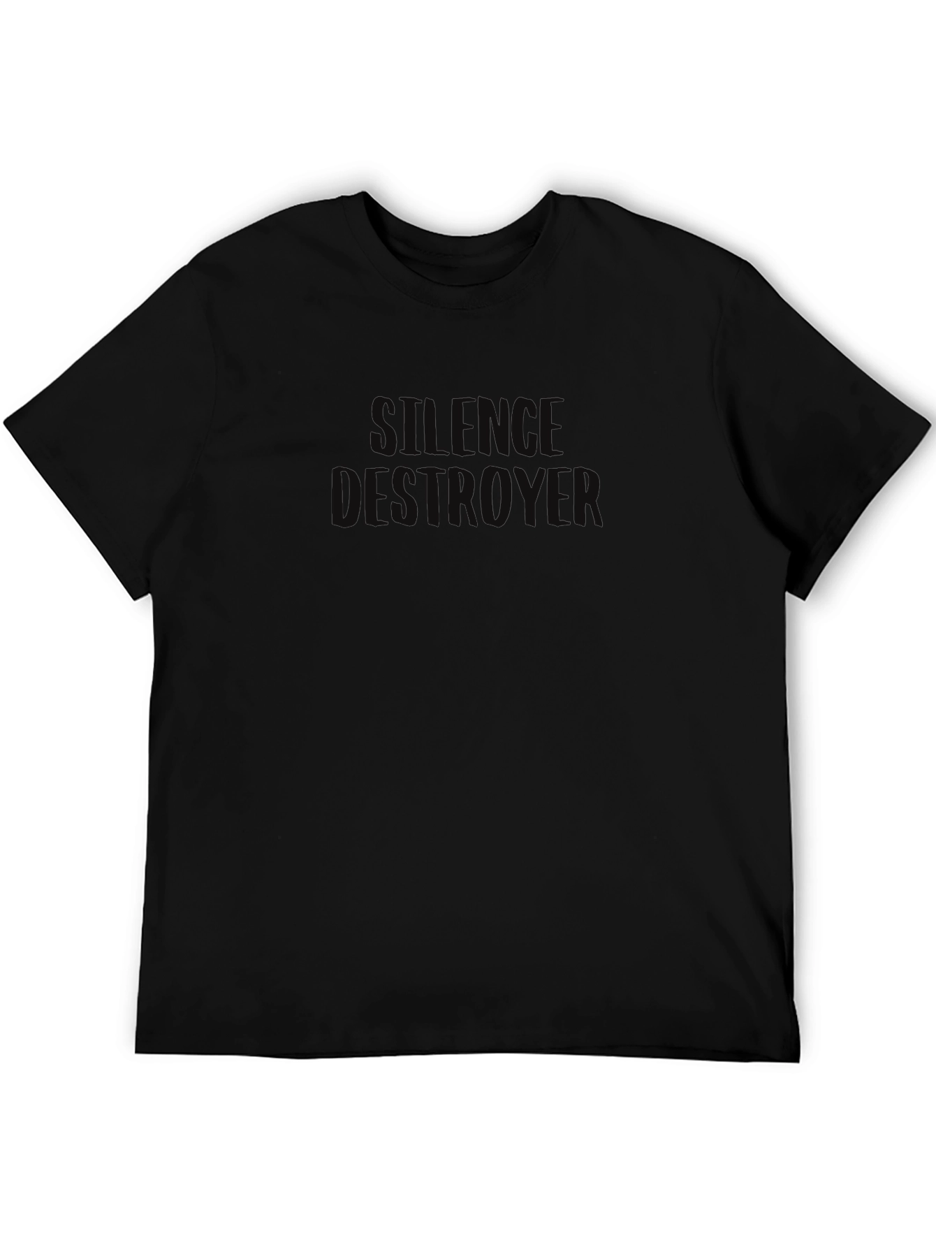 Silence Destroyer Black T-Shirt - Menswear