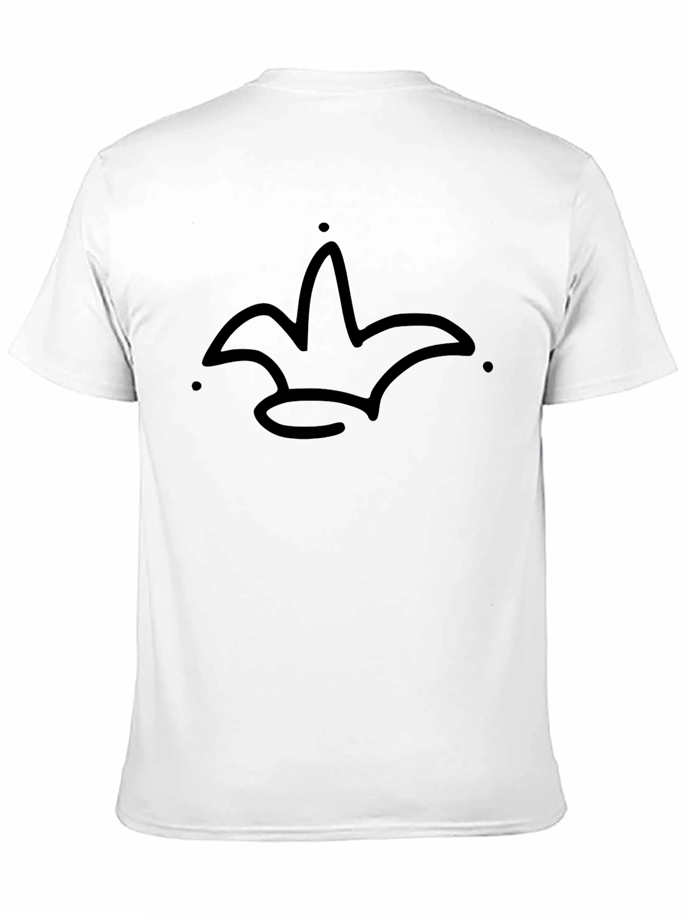 Crown Graphic Tee - Minimalist Design Black