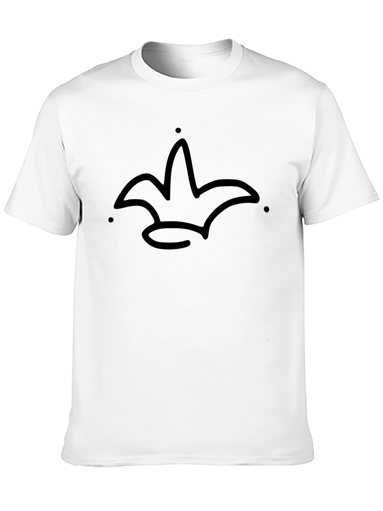 Crown Graphic Tee - Minimalist Design Black