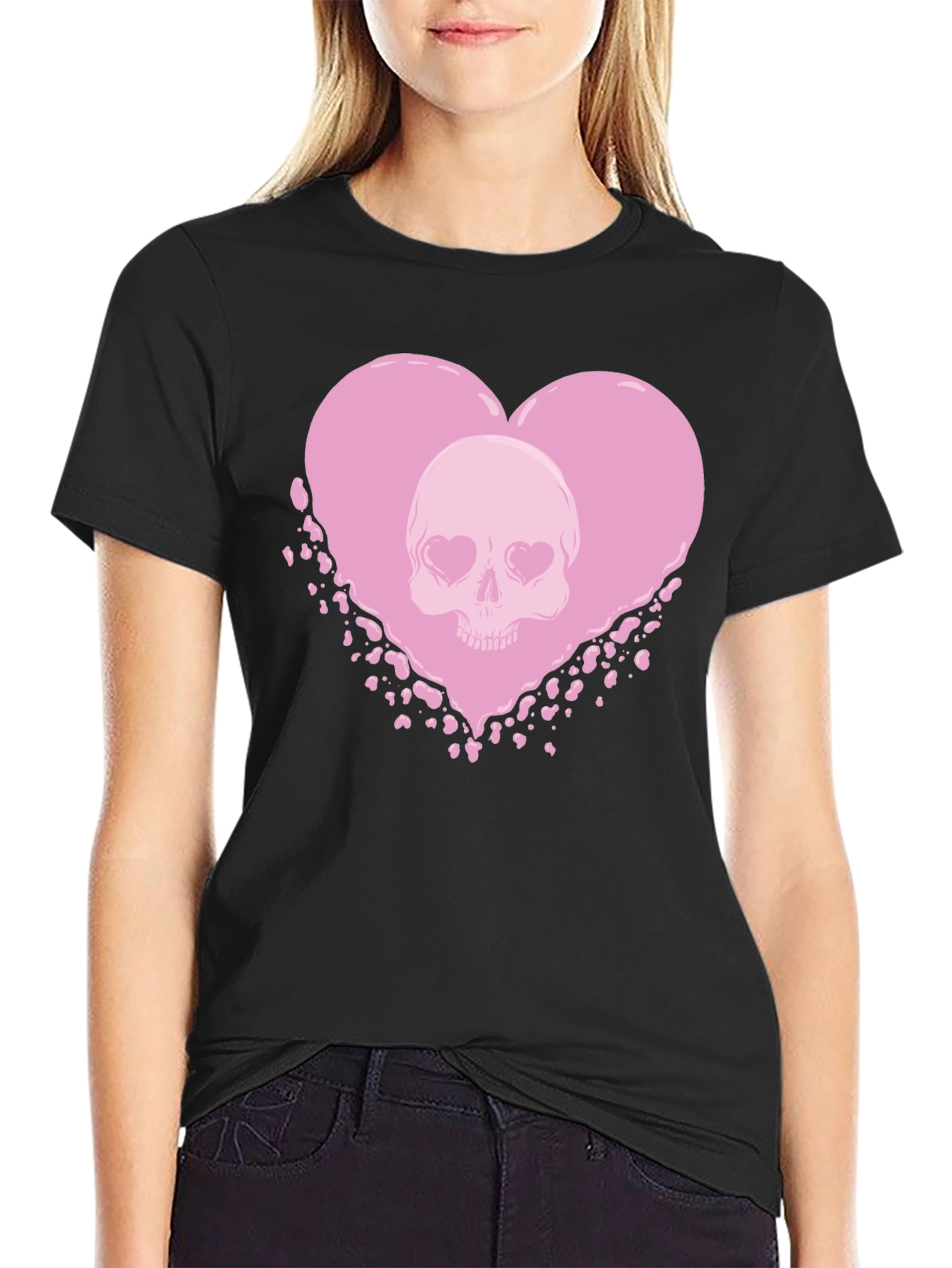 Skull Heart Graphic Tee - Dark Romance