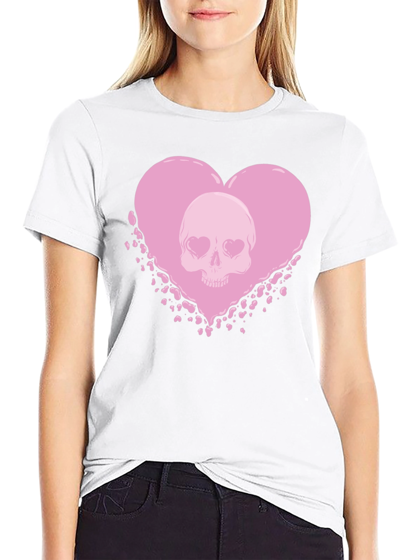 Skull Heart Graphic Tee - Dark Romance