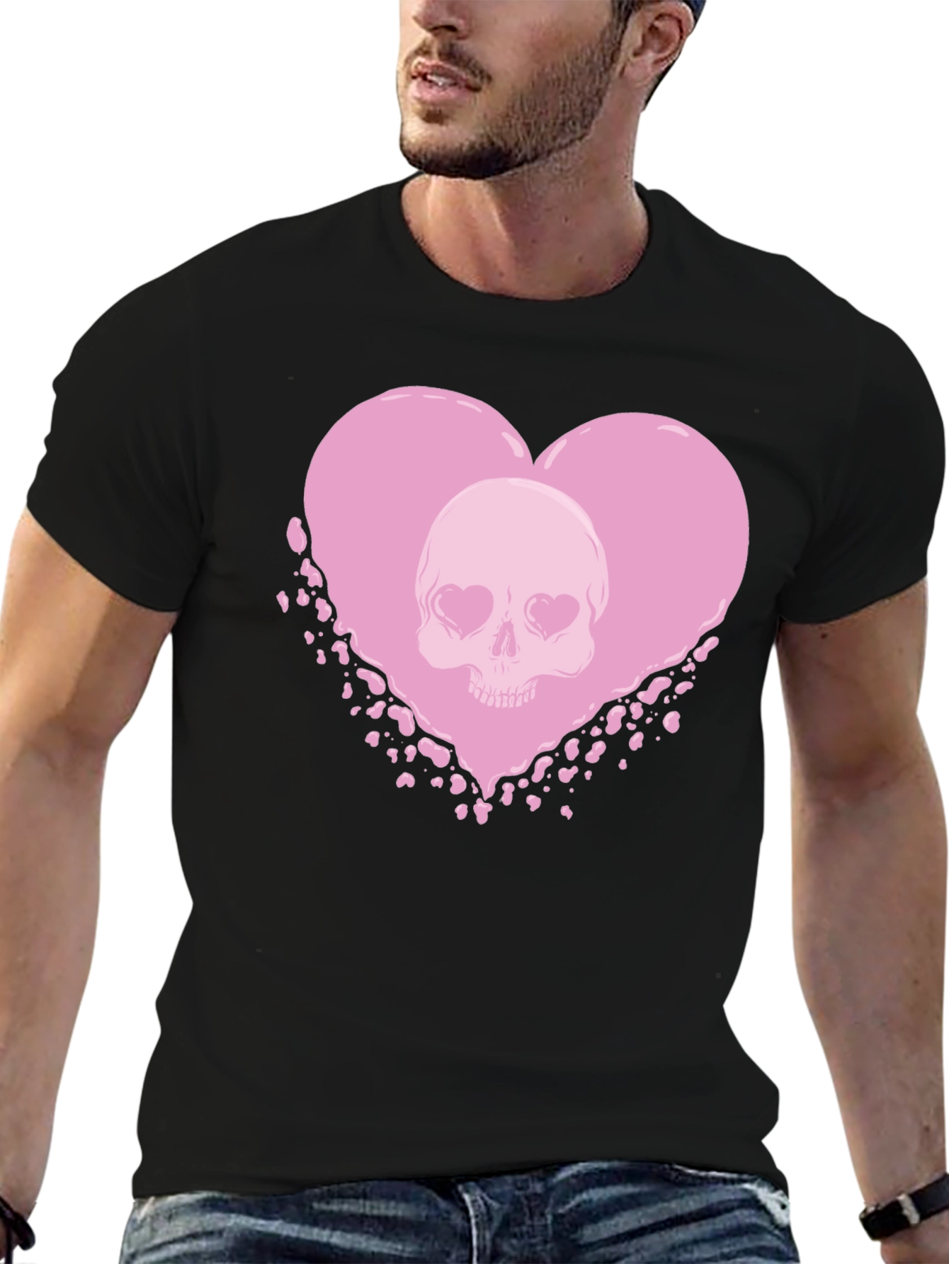 Skull Heart Graphic Tee - Dark Romance