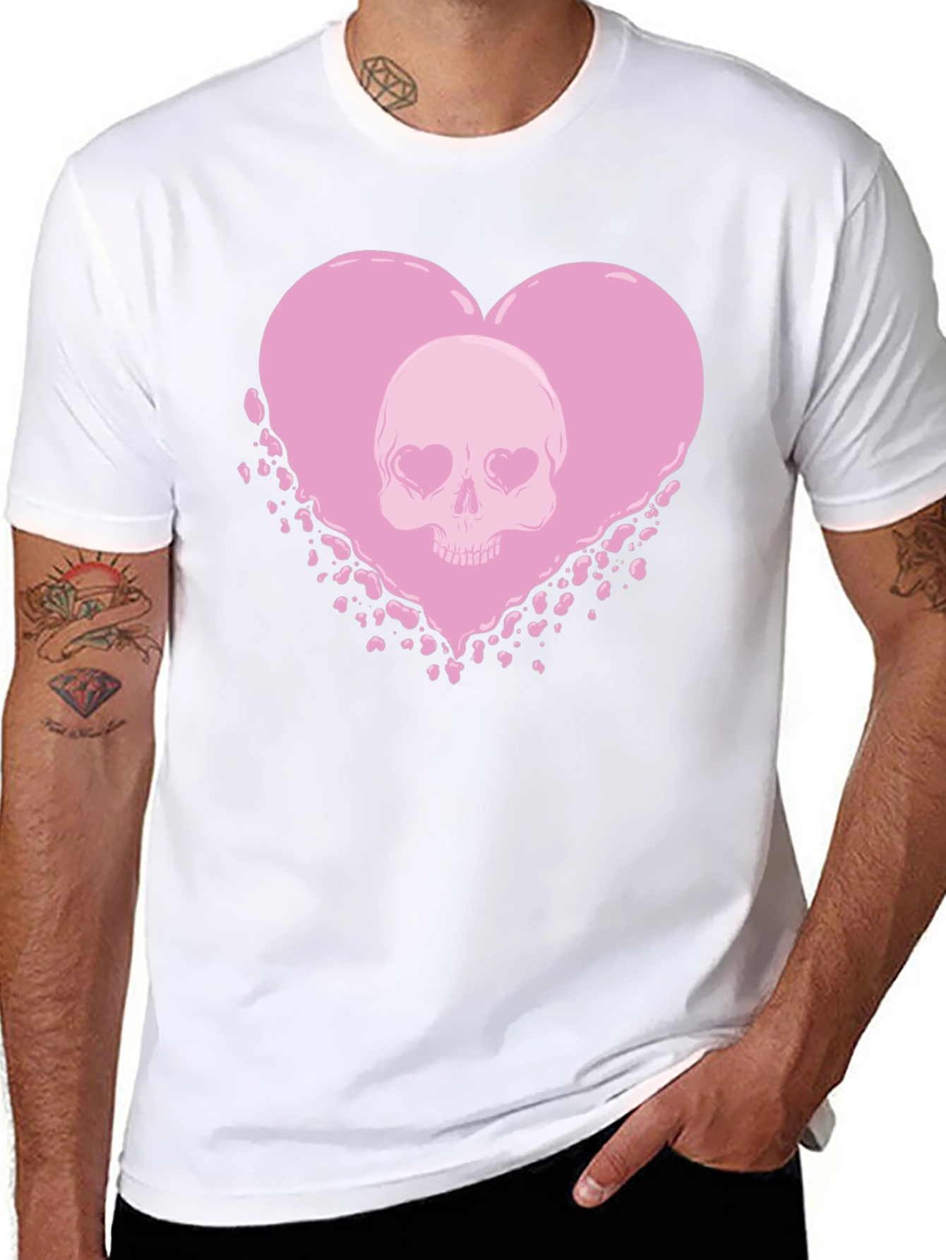 Skull Heart Graphic Tee - Dark Romance