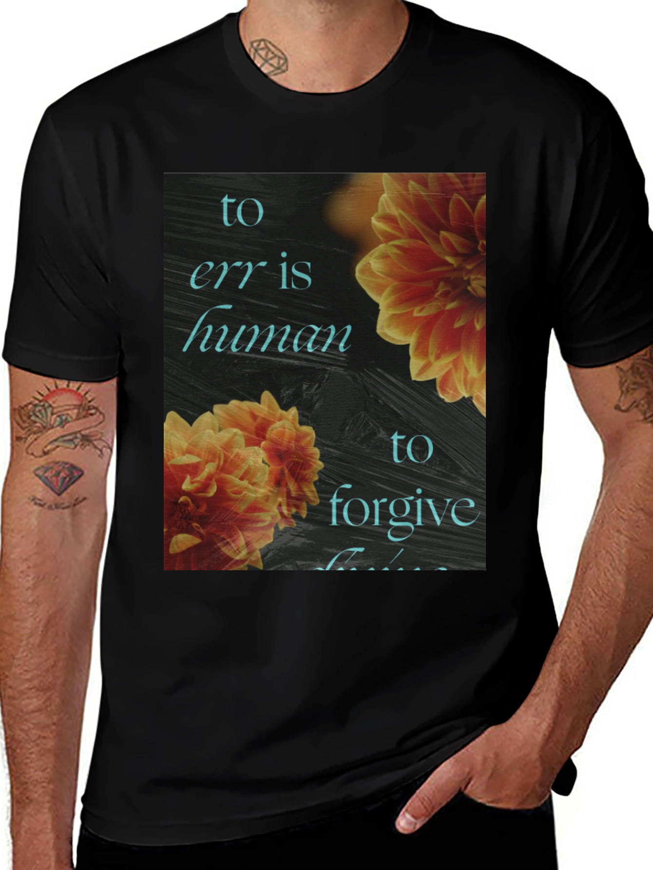 Floral To Err is Human Graphic Tee
