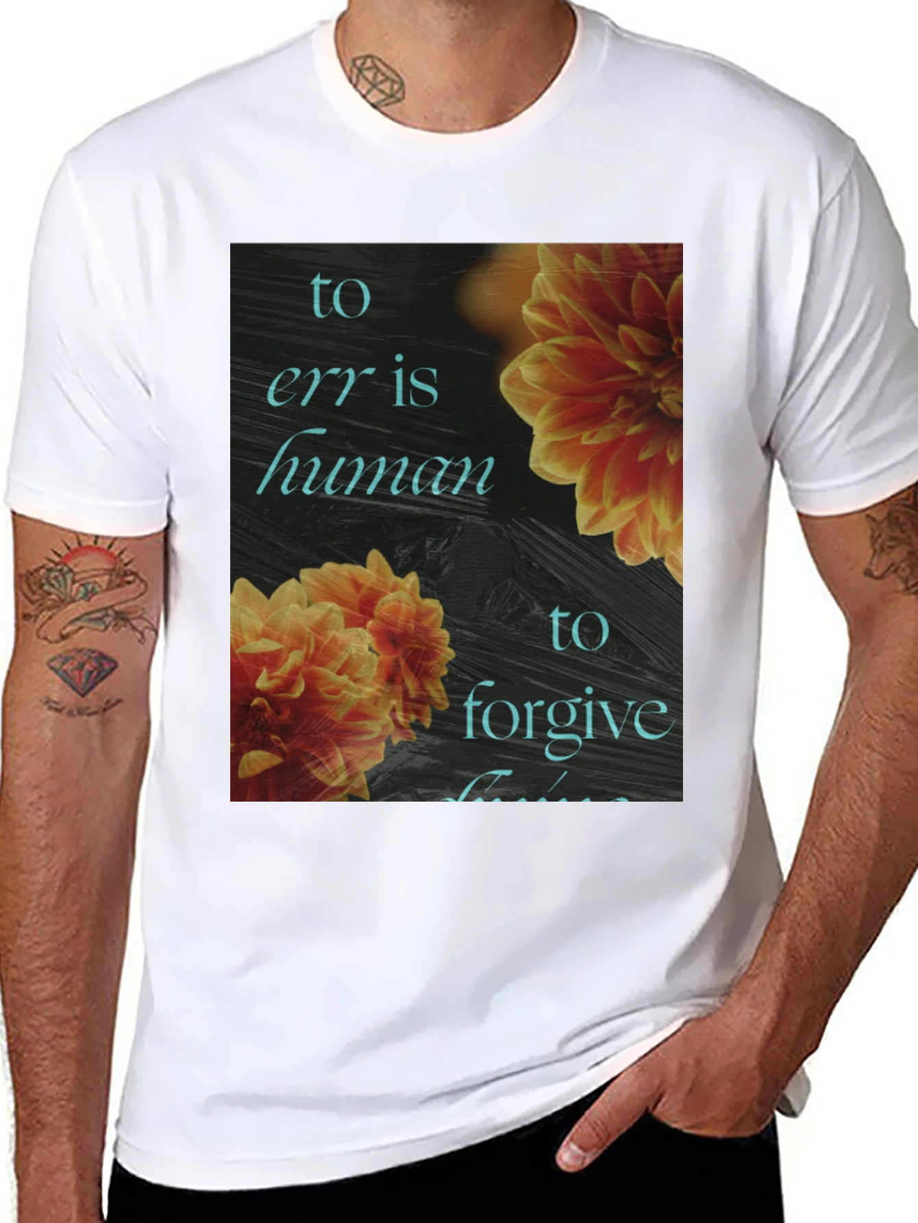 Floral To Err is Human Graphic Tee