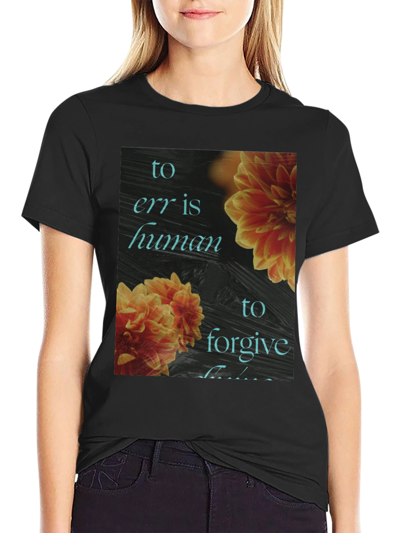 Floral To Err is Human Graphic Tee
