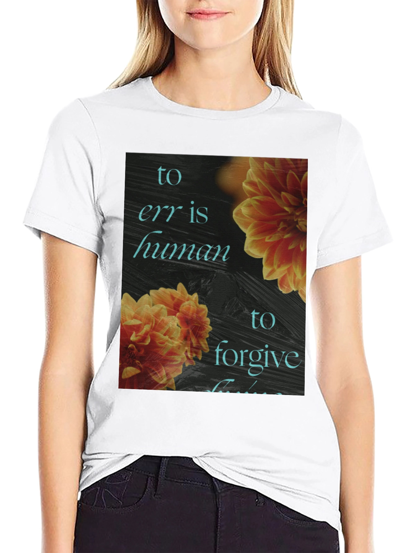 Floral To Err is Human Graphic Tee