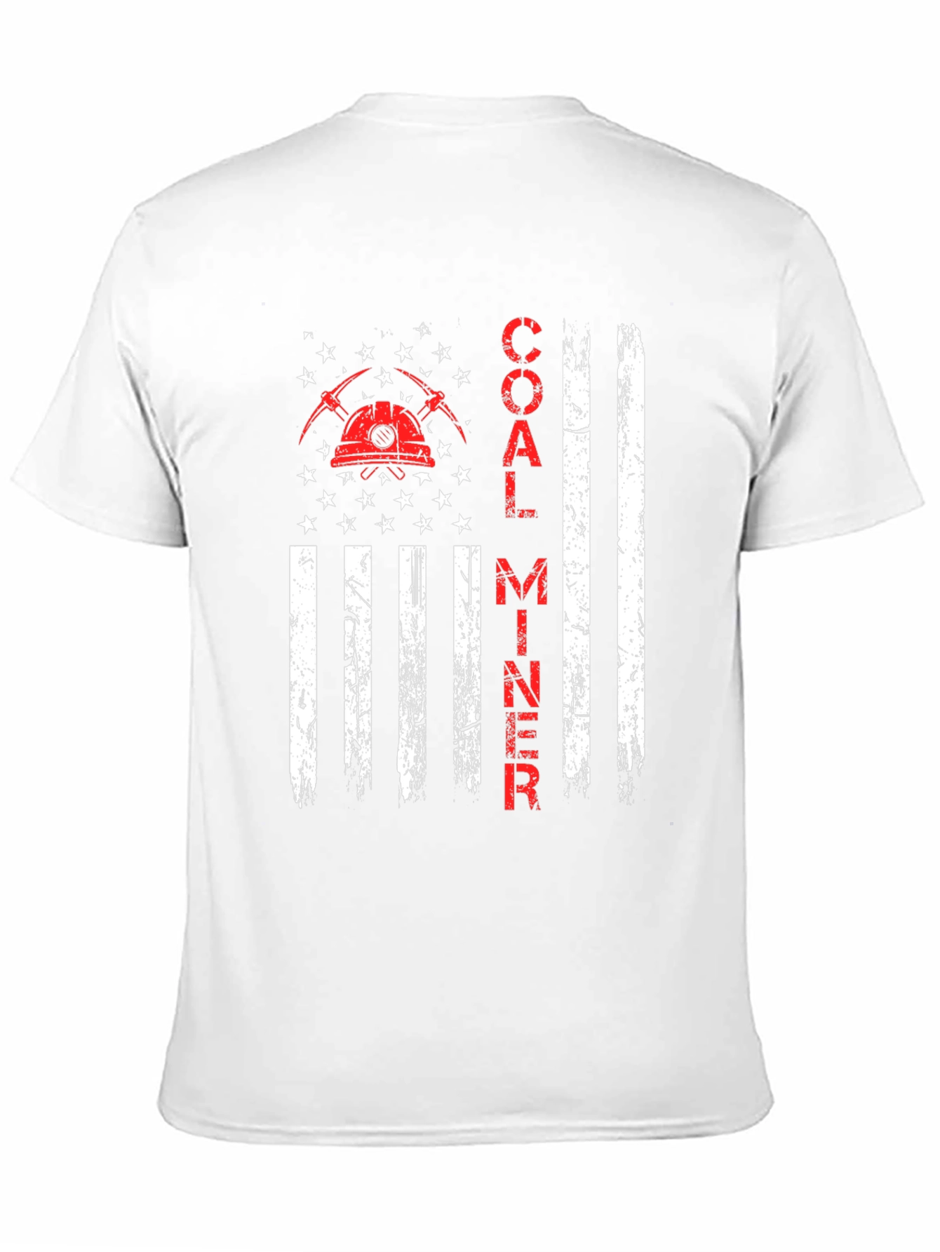Coal Miner American Flag Graphic T-Shirt