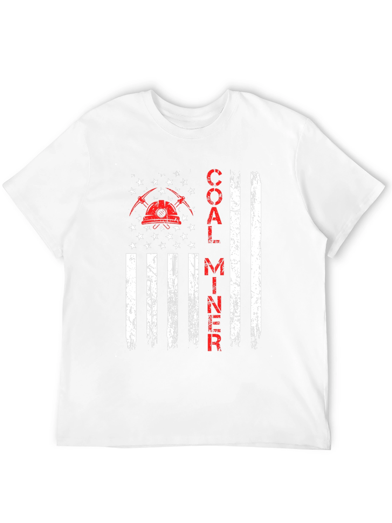 Coal Miner American Flag Graphic T-Shirt