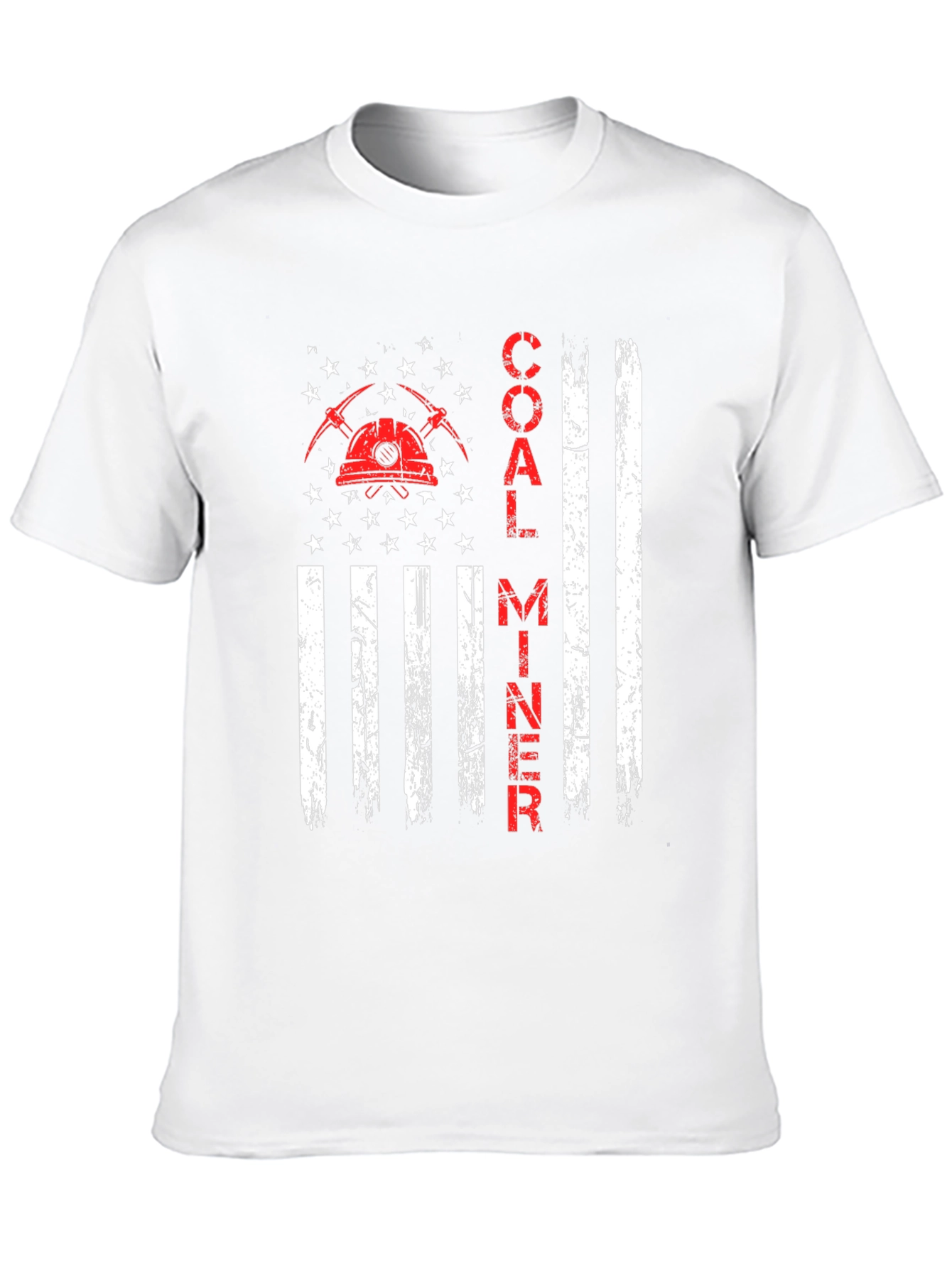 Coal Miner American Flag Graphic T-Shirt