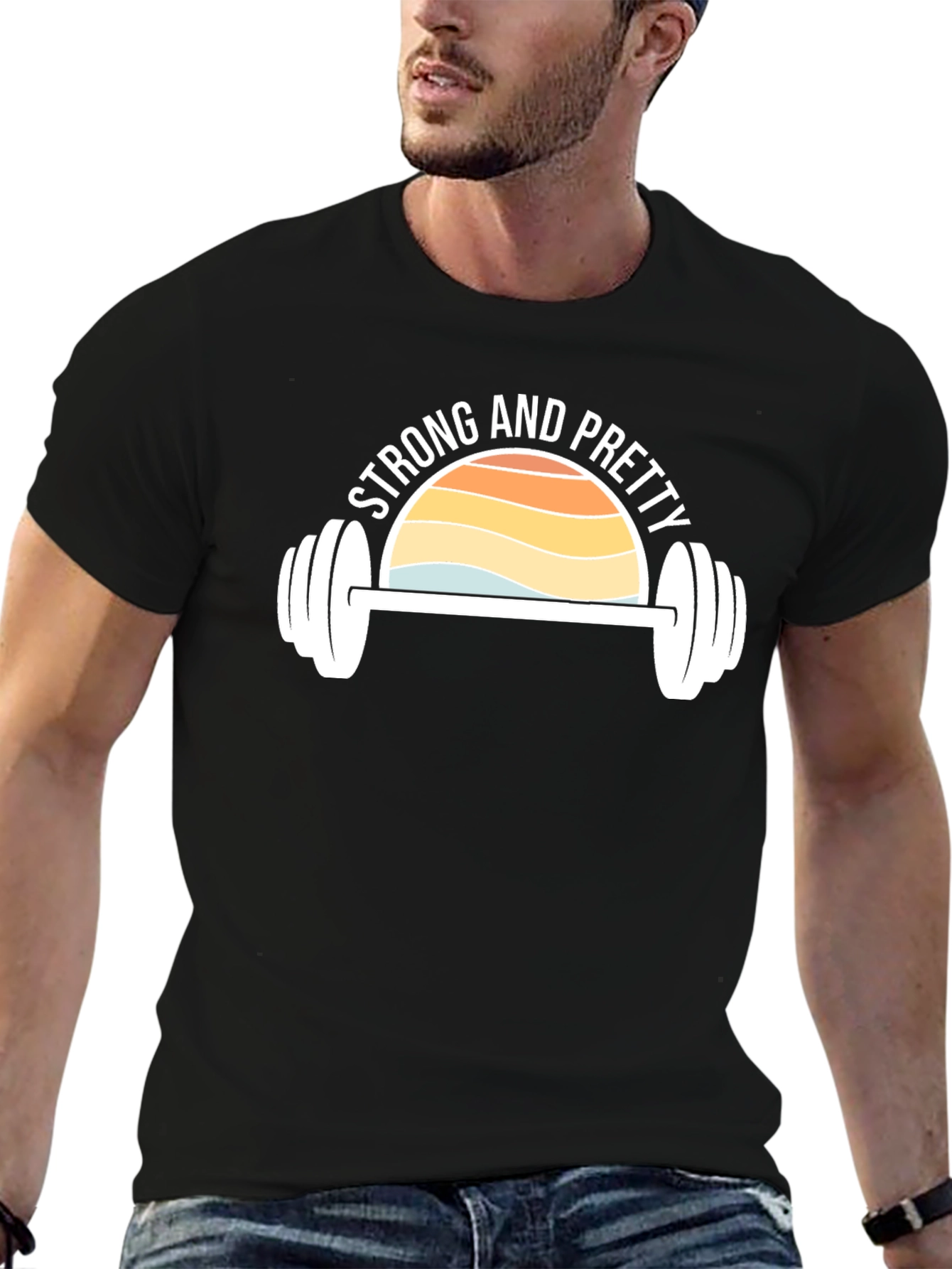 Strong & Pretty Graphic Tee - Fitness Motivation