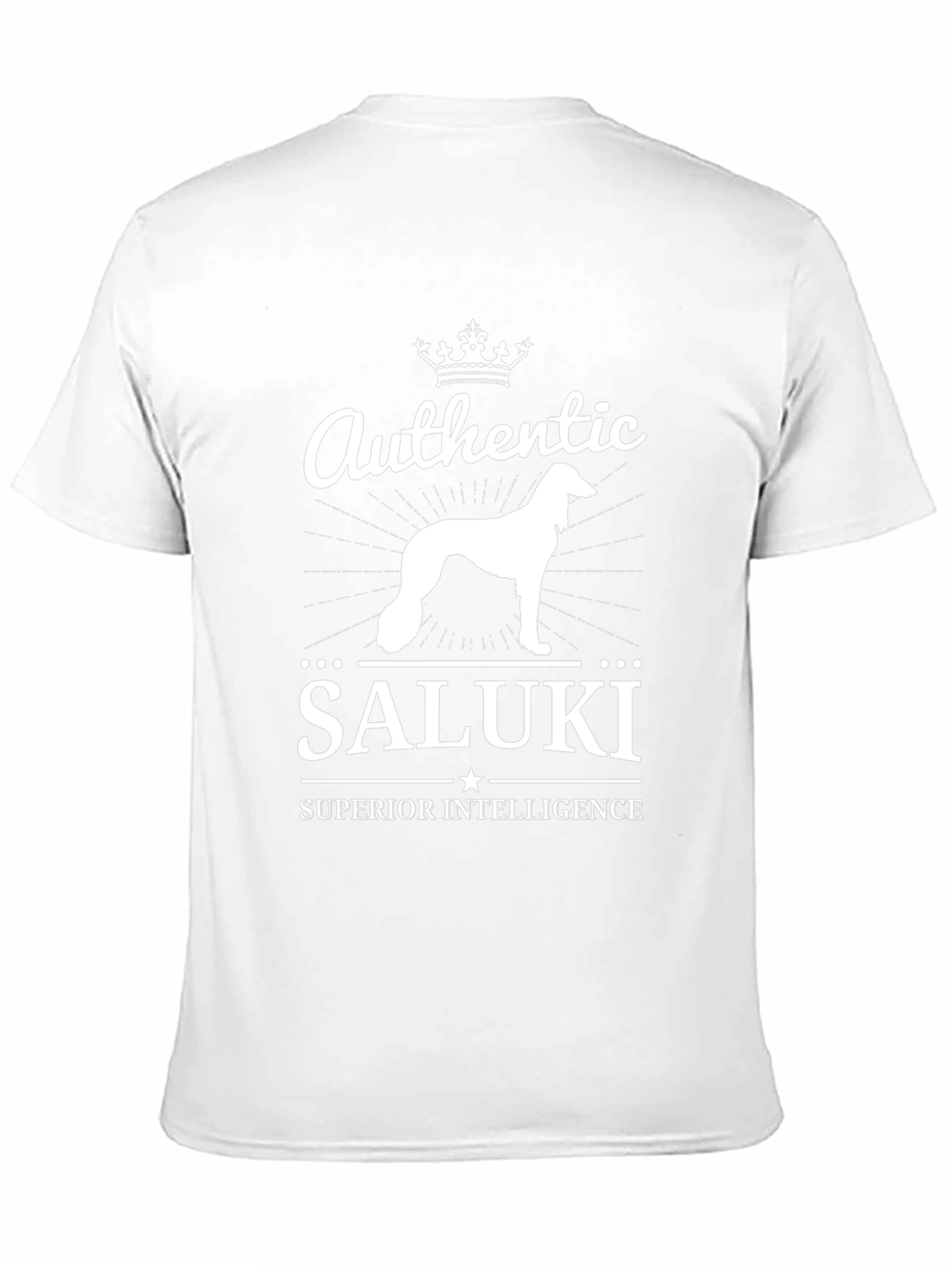 Authentic Saluki Dog T-Shirt Superior Intelligence Tee