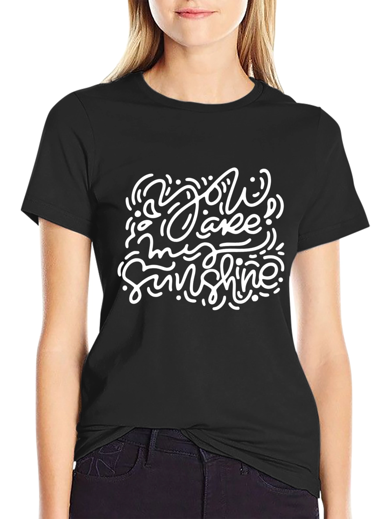 You Are My Sunshine Black Graphic Tee