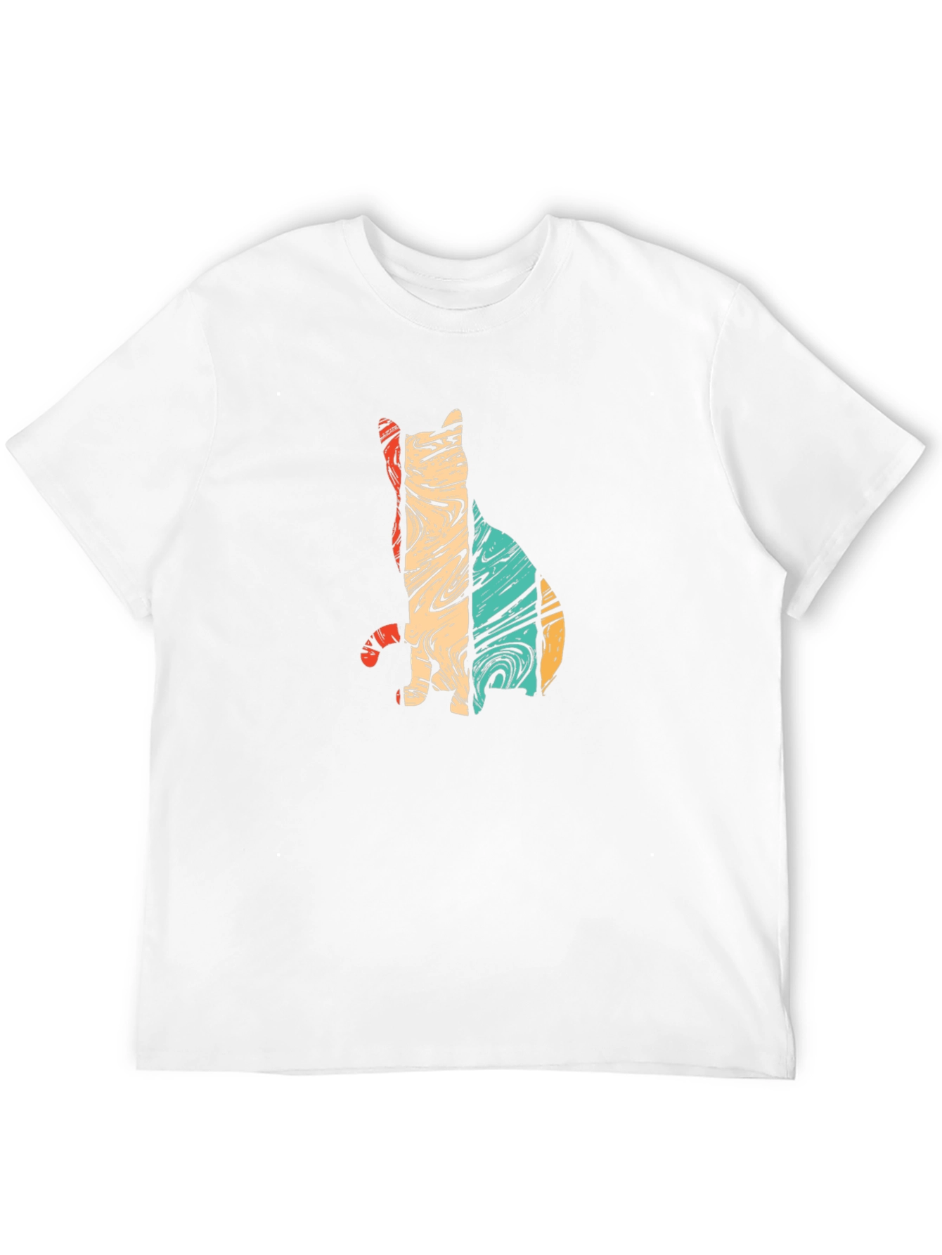 Retro Cat Silhouette Graphic Tee