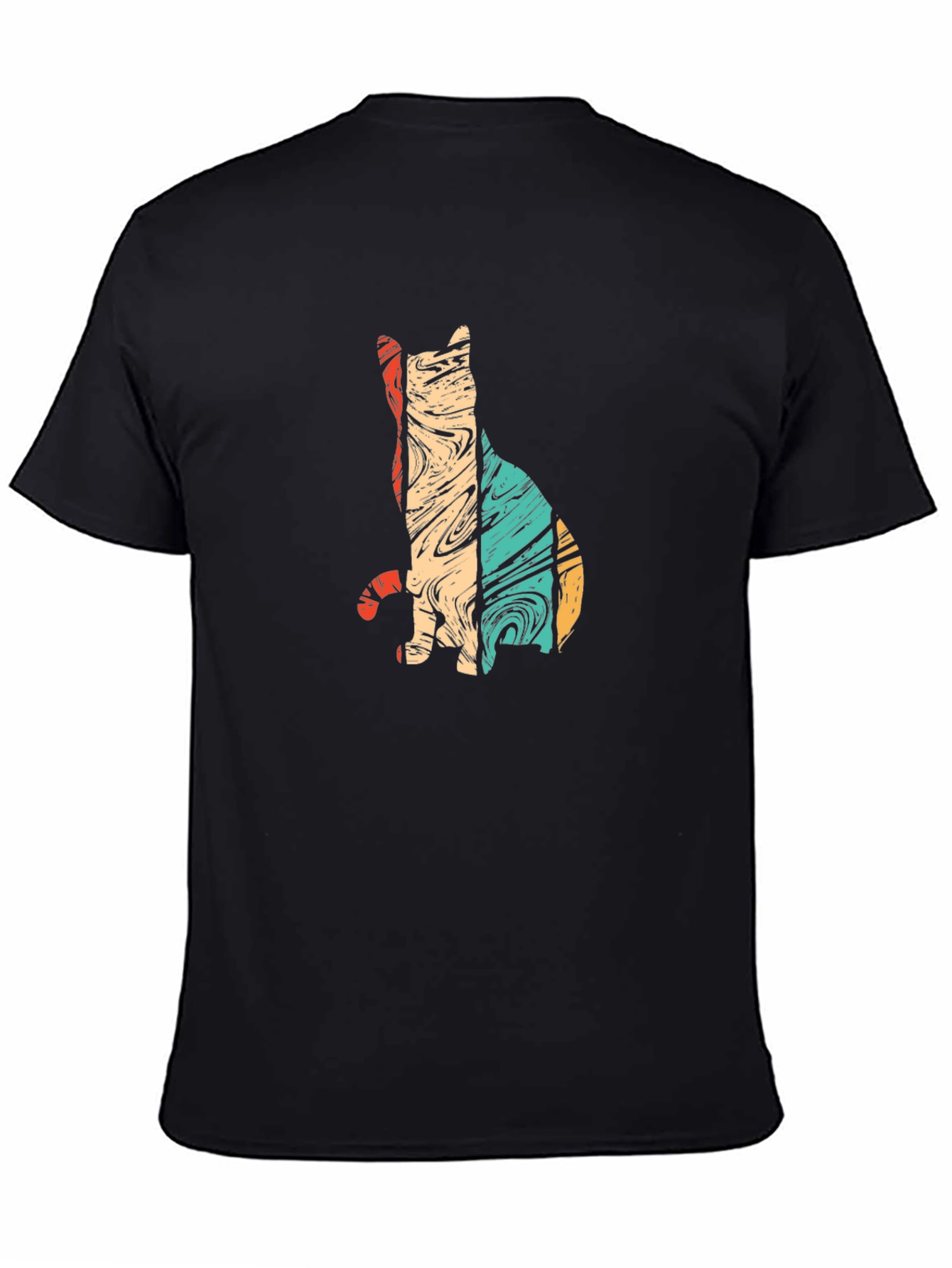 Retro Cat Silhouette Graphic Tee