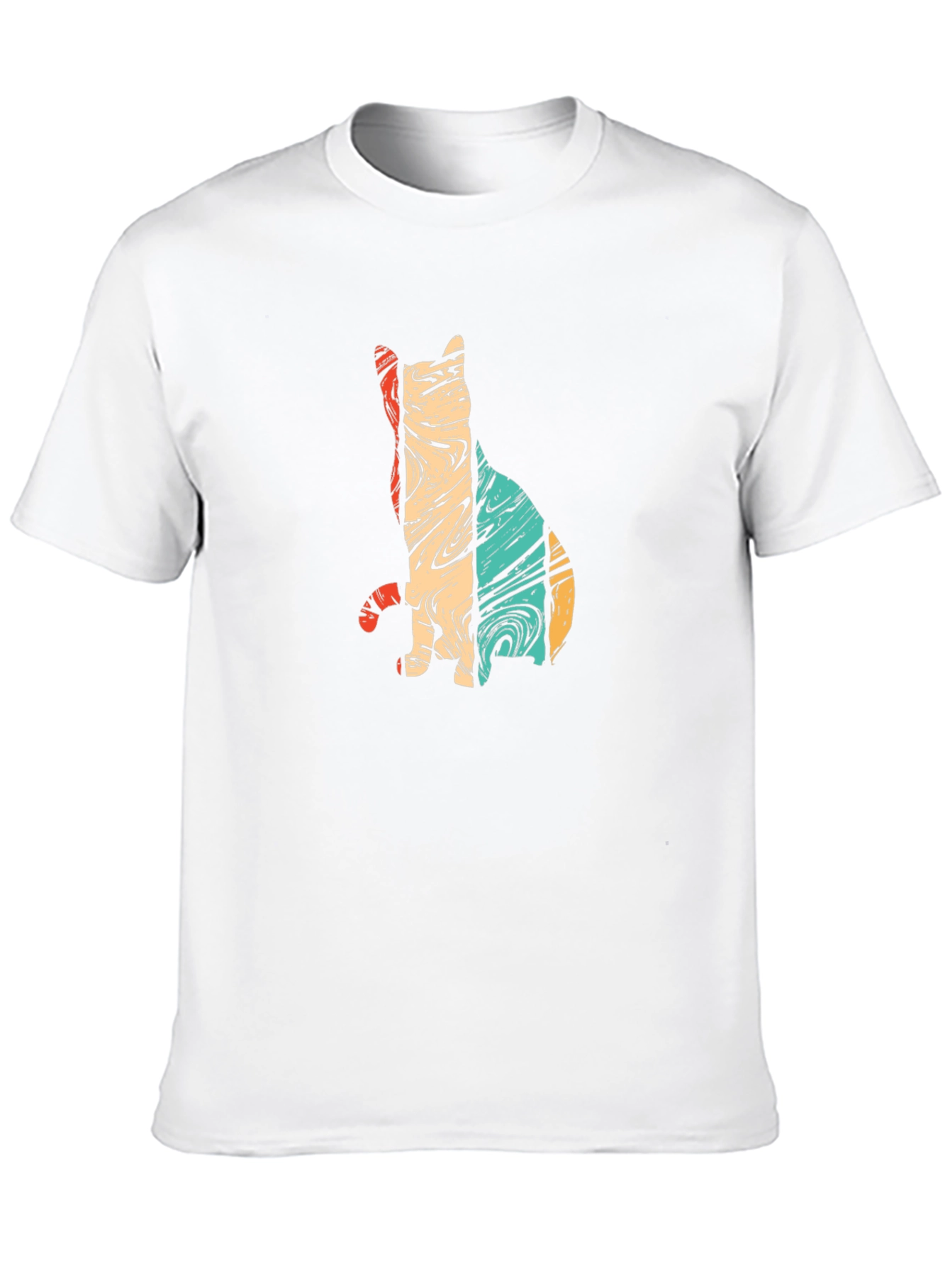 Retro Cat Silhouette Graphic Tee