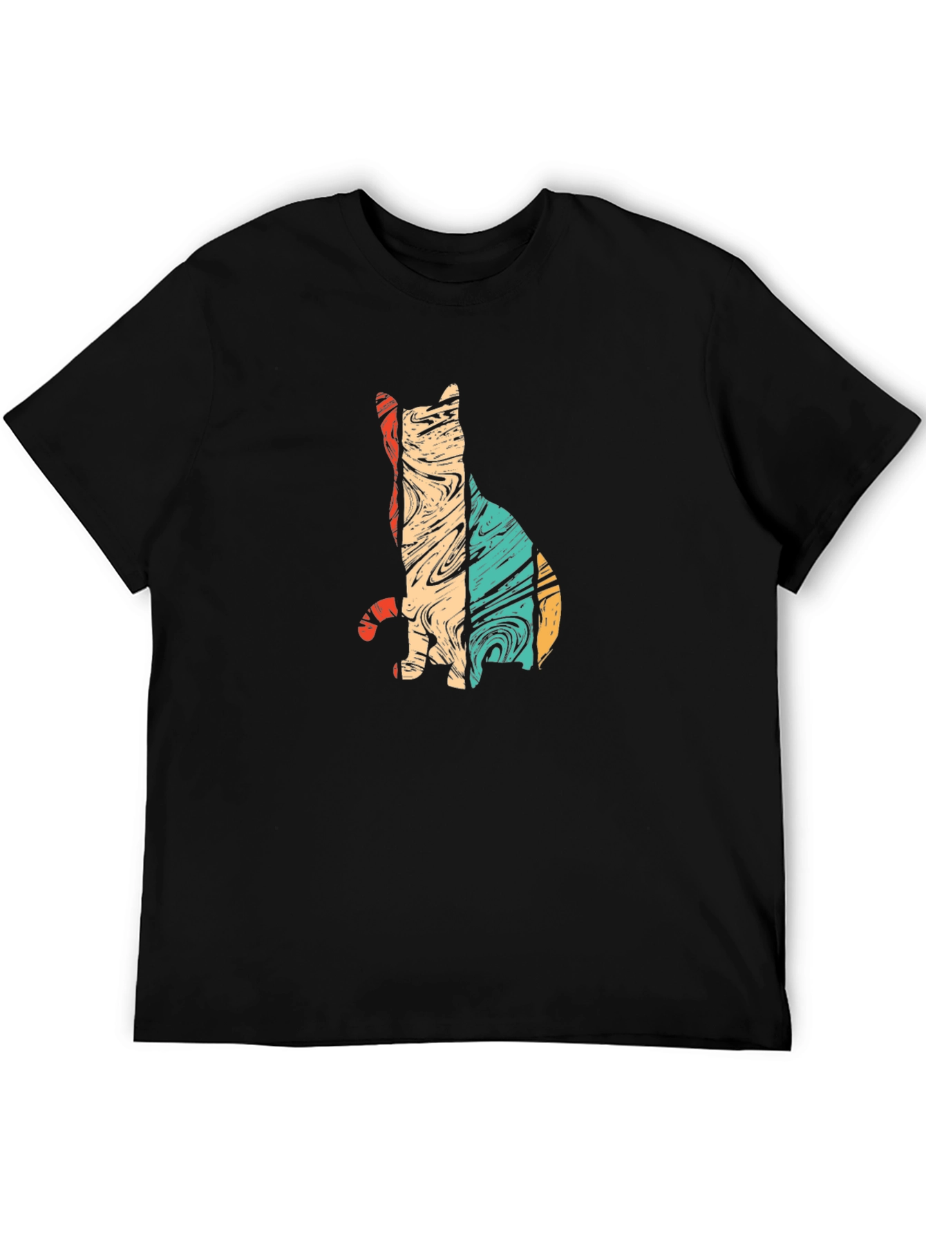 Retro Cat Silhouette Graphic Tee