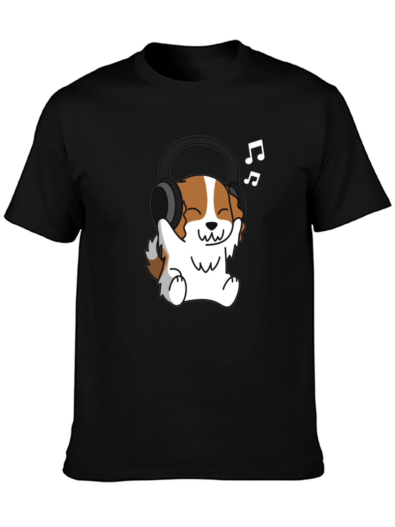 Dog Wearing Headphones Graphic Tee