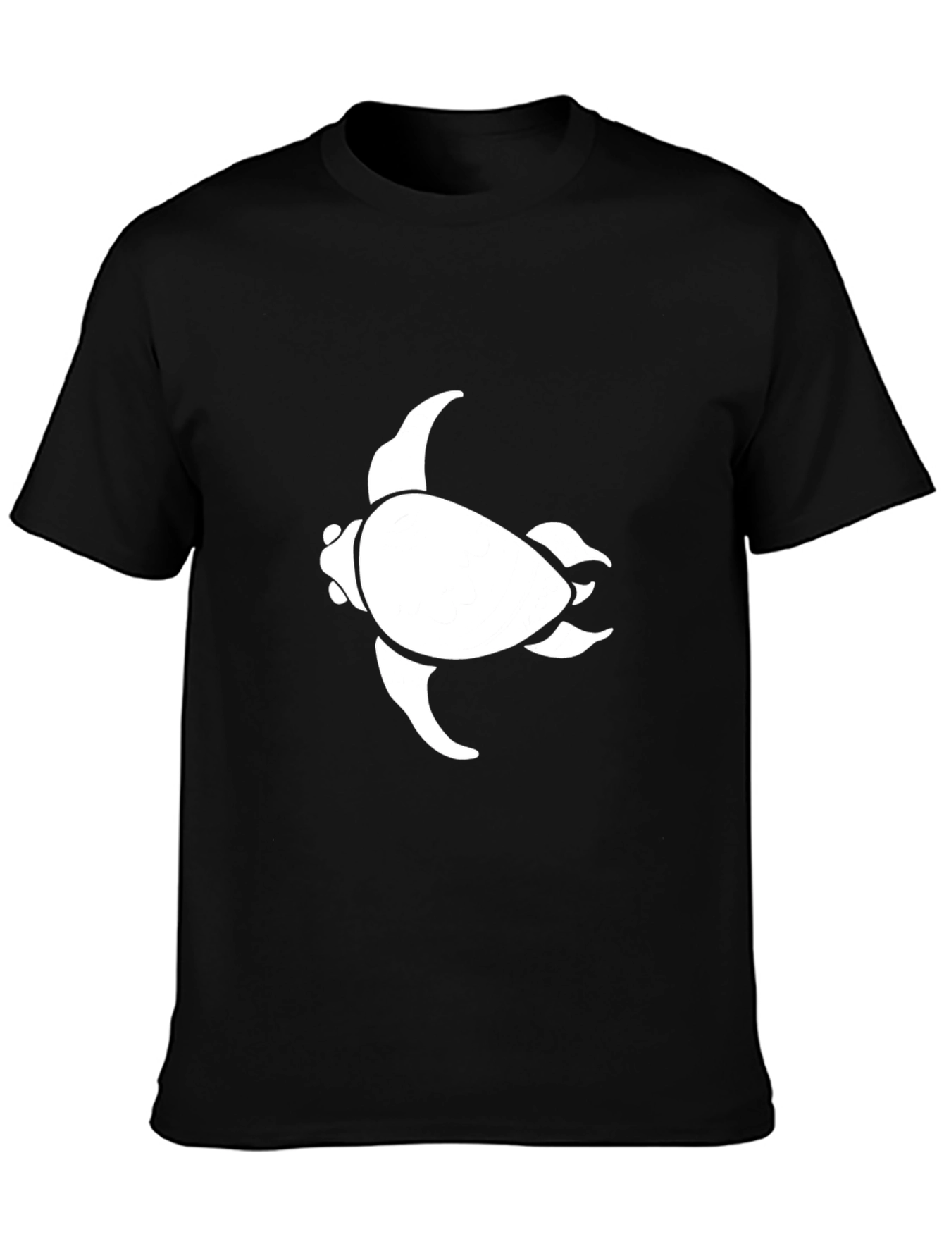 Sea Turtle Graphic Tee - Black Cotton Blend