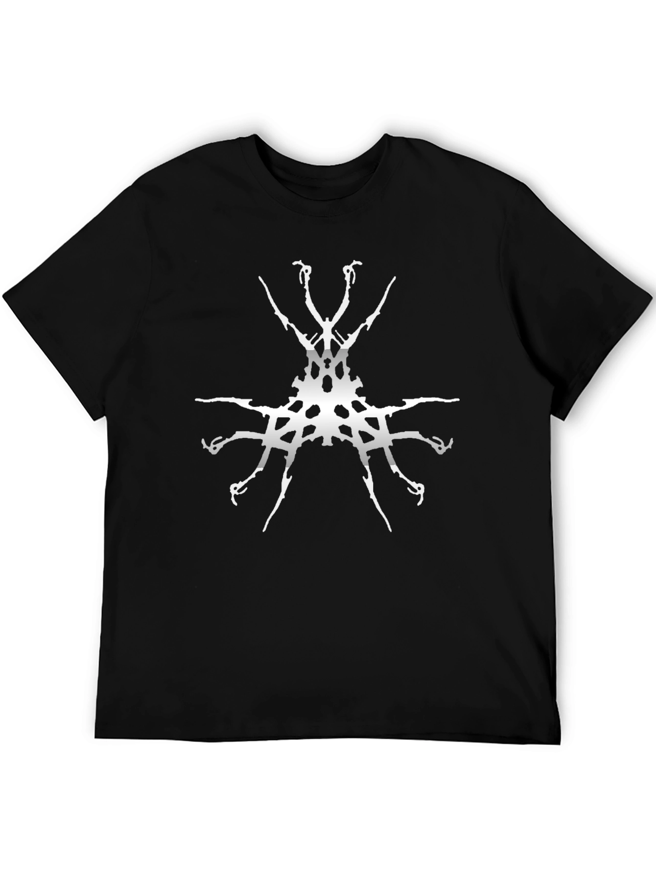 Abstract Graphic Tee - Black Cotton Blend