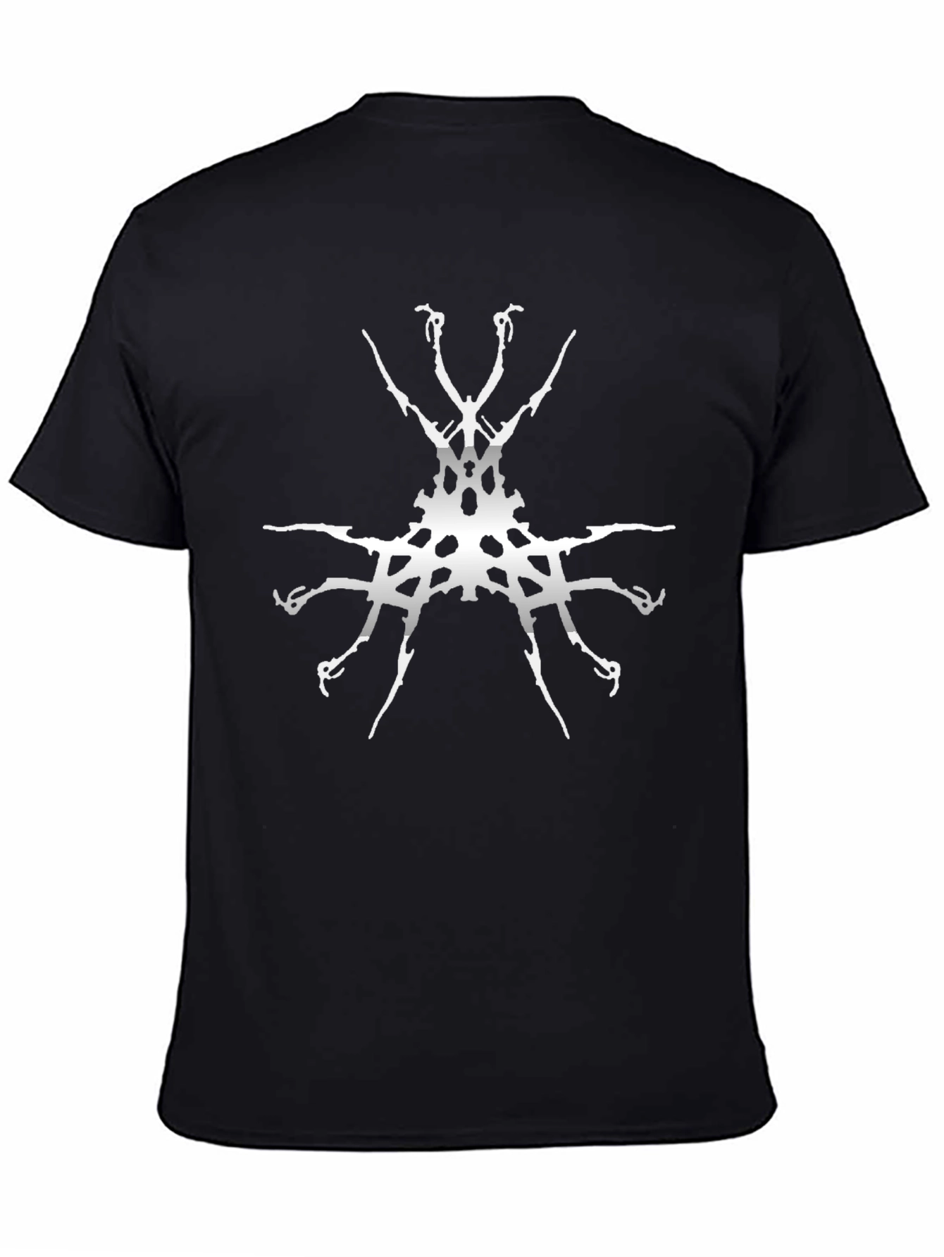 Abstract Graphic Tee - Black Cotton Blend