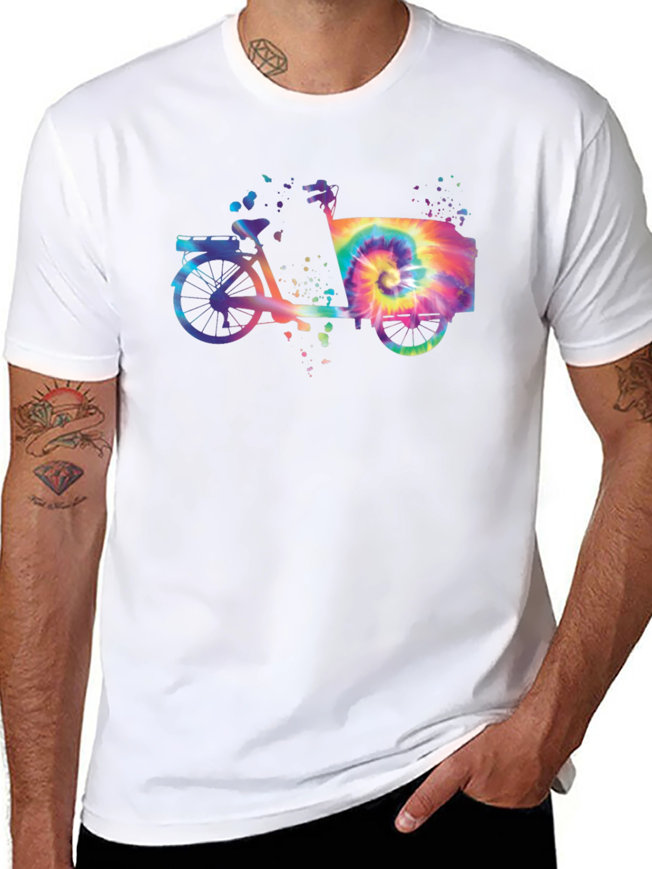 Tie-Dye Bicycle T-Shirt - Retro Ride