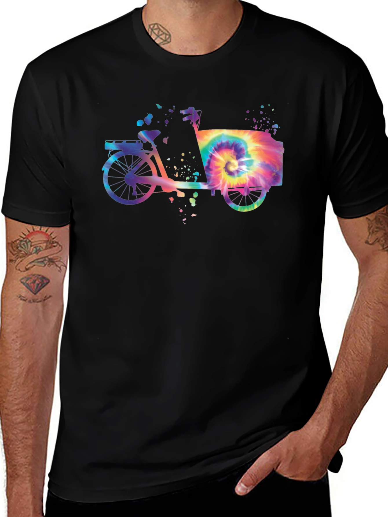 Tie-Dye Bicycle T-Shirt - Retro Ride