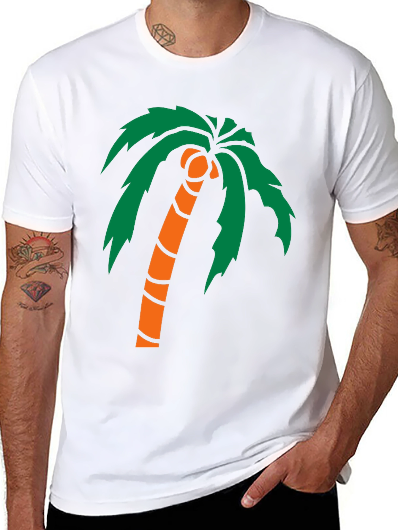 Palm Tree Graphic Black T-Shirt